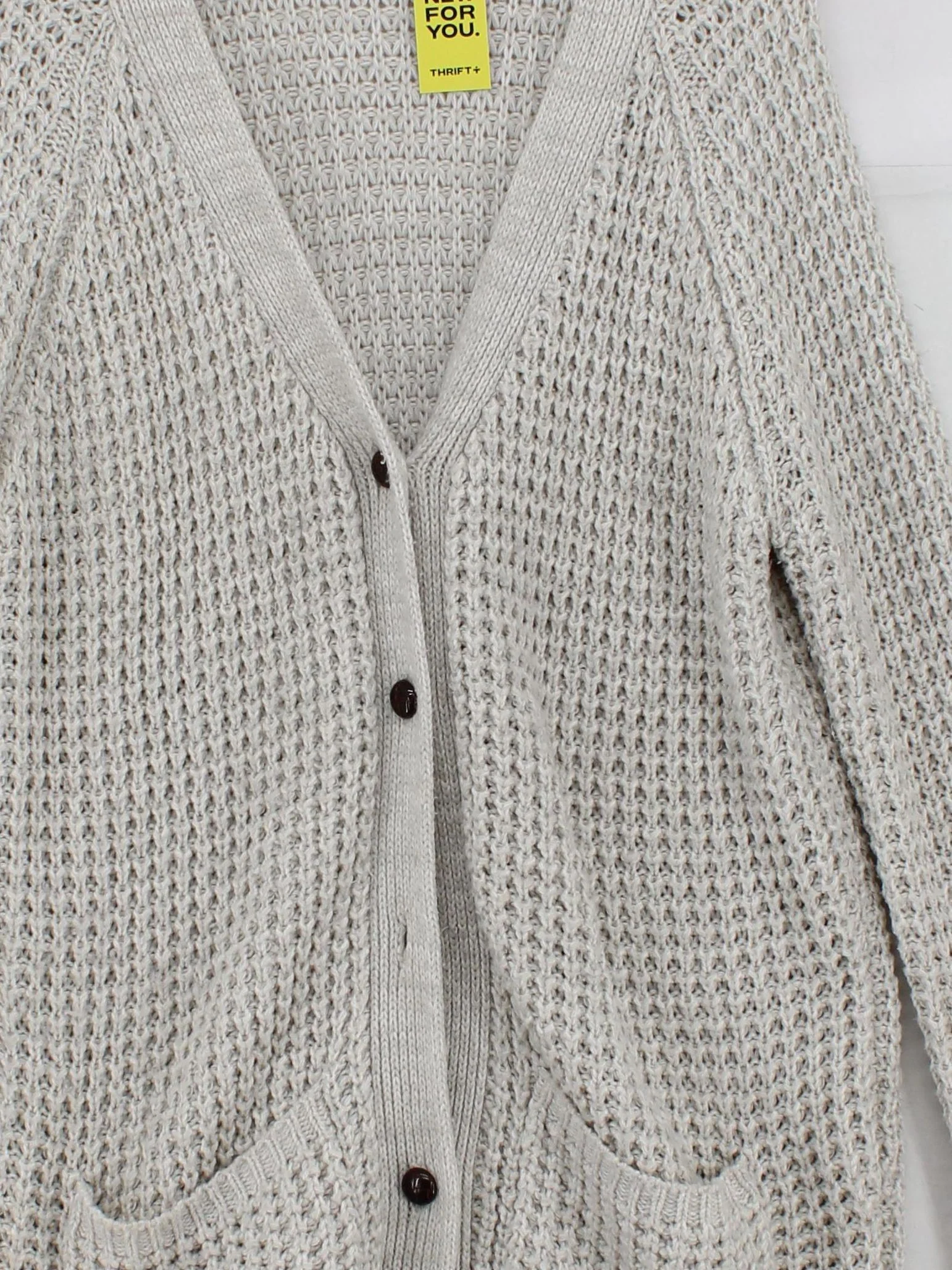 Rip Curl Women's Cardigan S Cream 100% Acrylic V-Neck Cardigan - Image 3