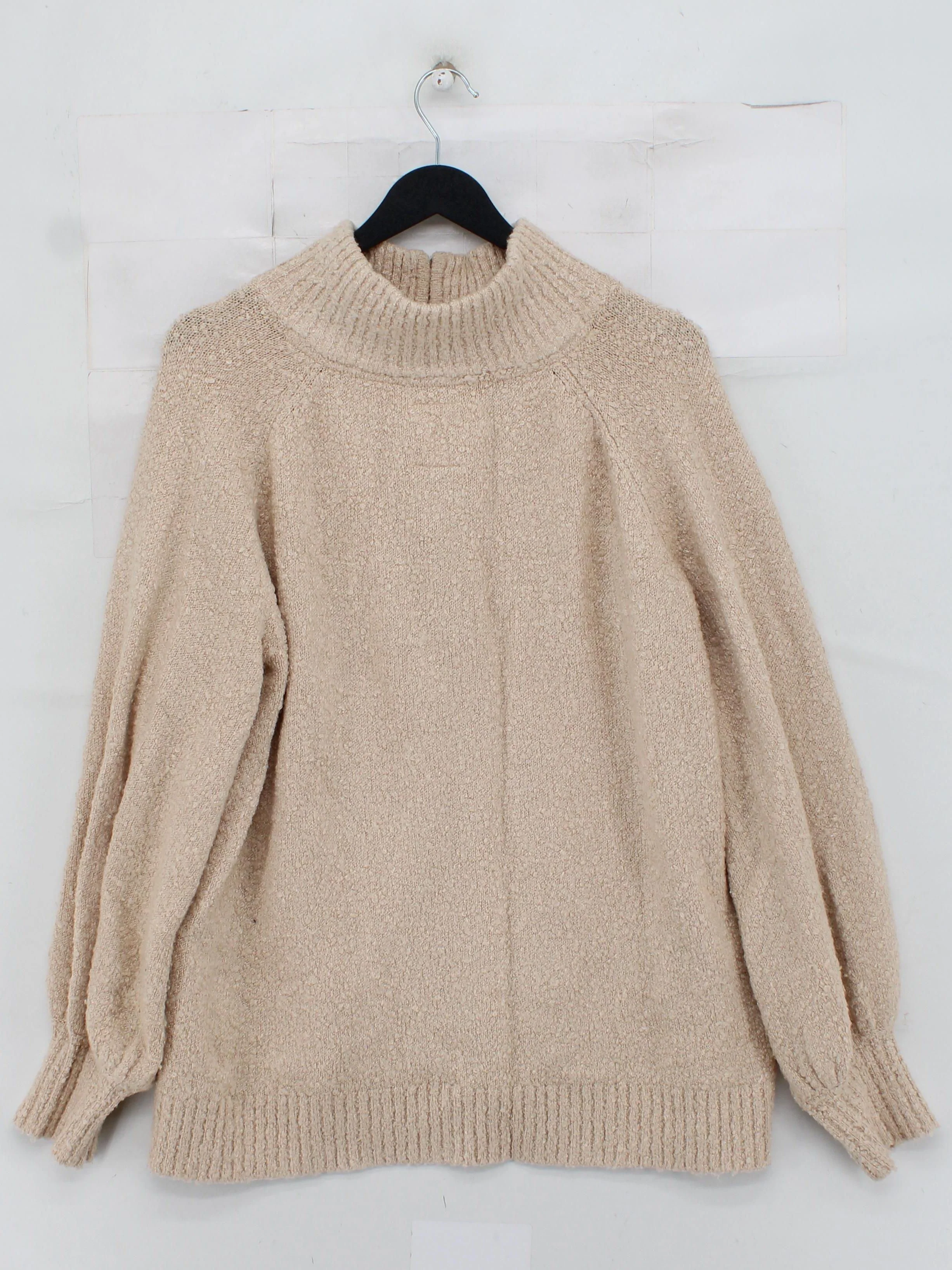Rip Curl Women's Jumper XL Cream Acrylic with Polyamide High Neck Pullover - Image 2