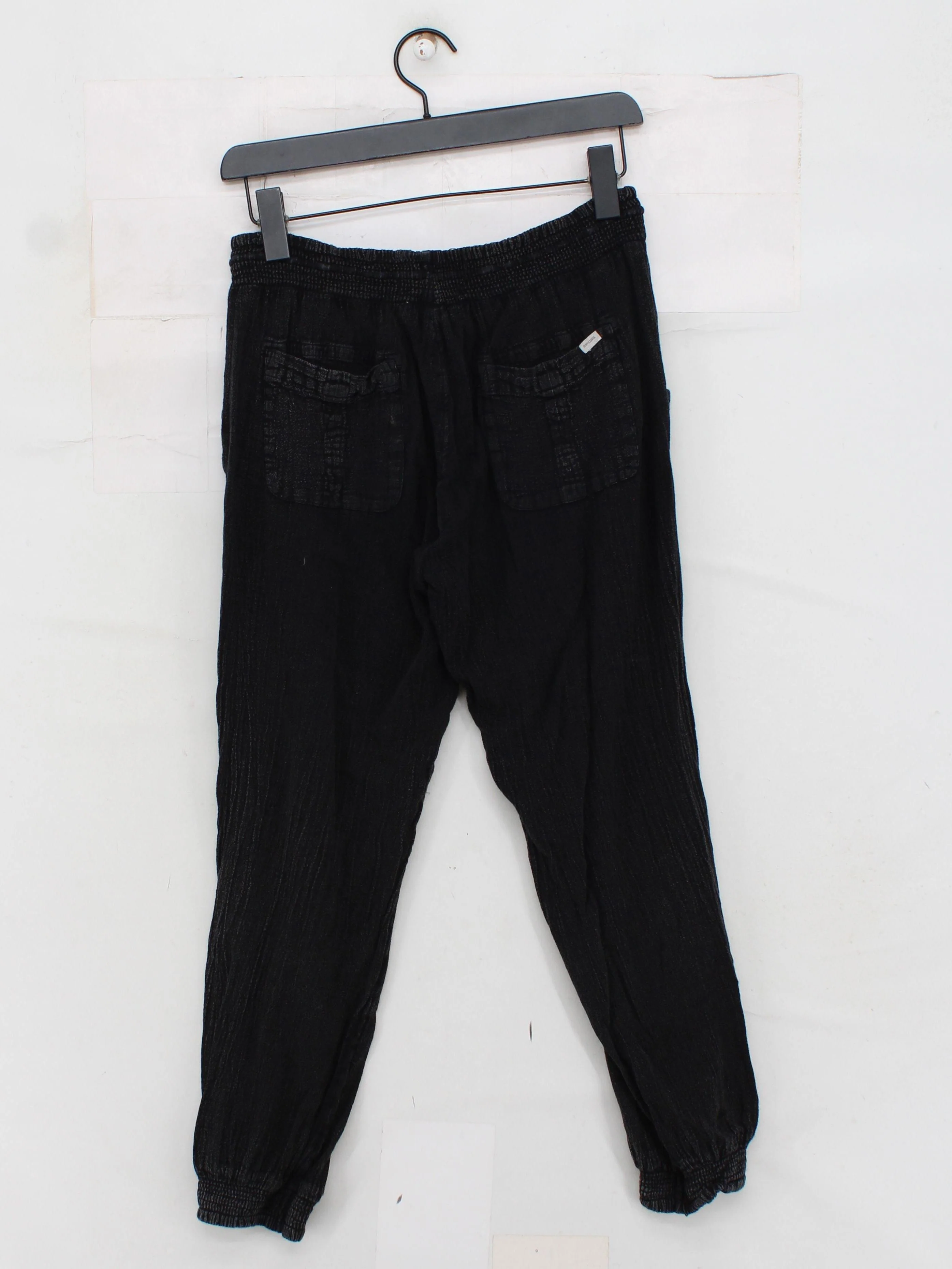 Rip Curl Women's Sports Bottoms Black 100% Cotton Tapered Sweatpants - Image 2