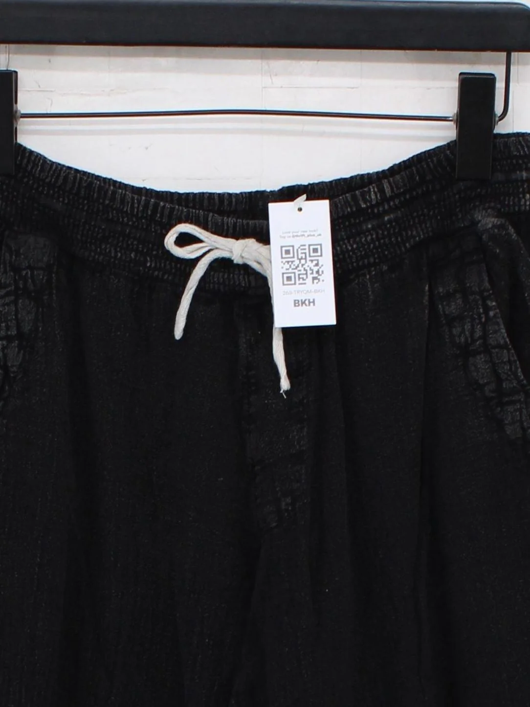 Rip Curl Women's Sports Bottoms Black 100% Cotton Tapered Sweatpants - Image 3