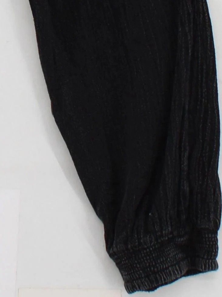 Rip Curl Women's Sports Bottoms Black 100% Cotton Tapered Sweatpants - Image 4