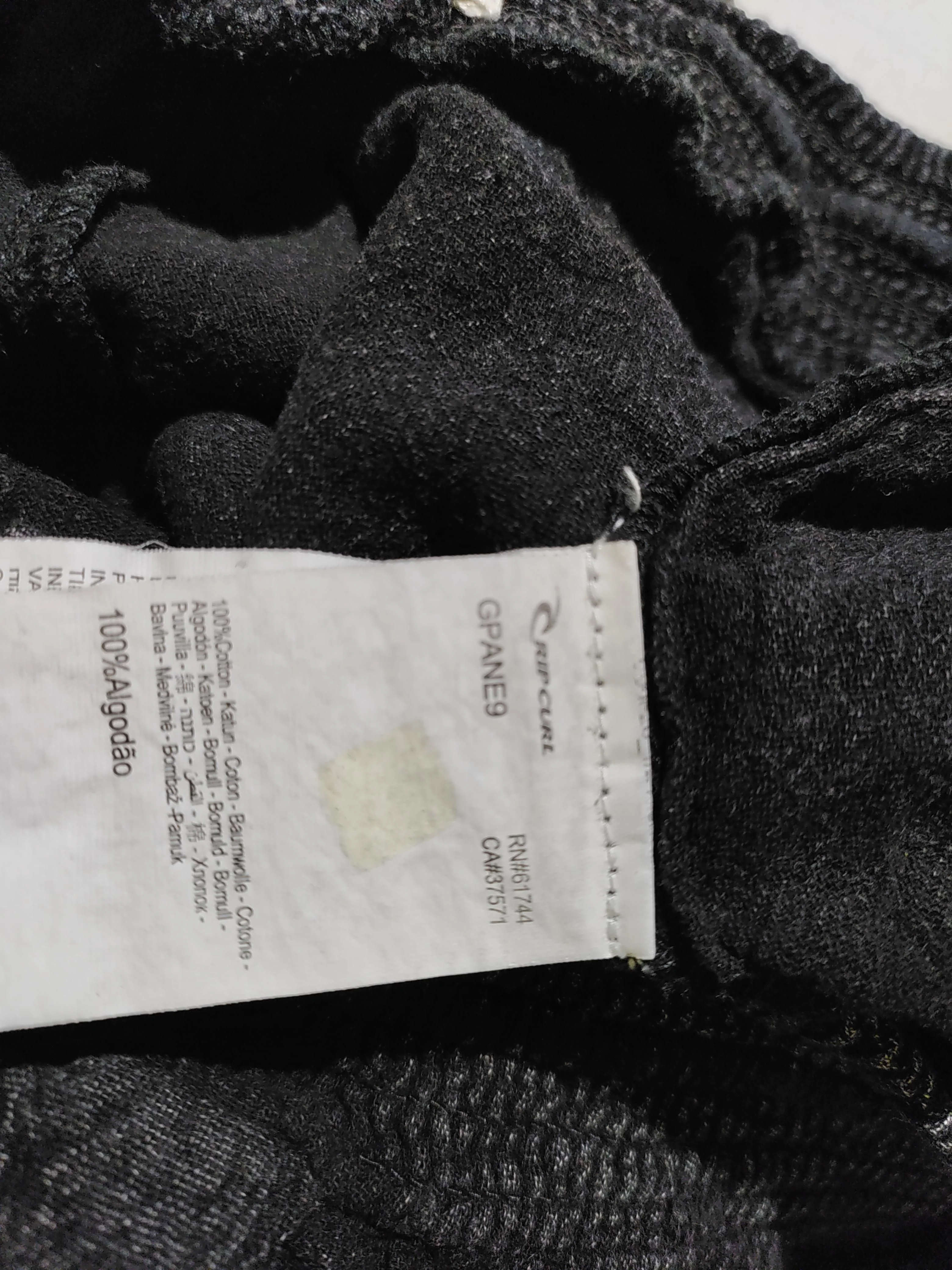 Rip Curl Women's Sports Bottoms Black 100% Cotton Tapered Sweatpants - Image 7