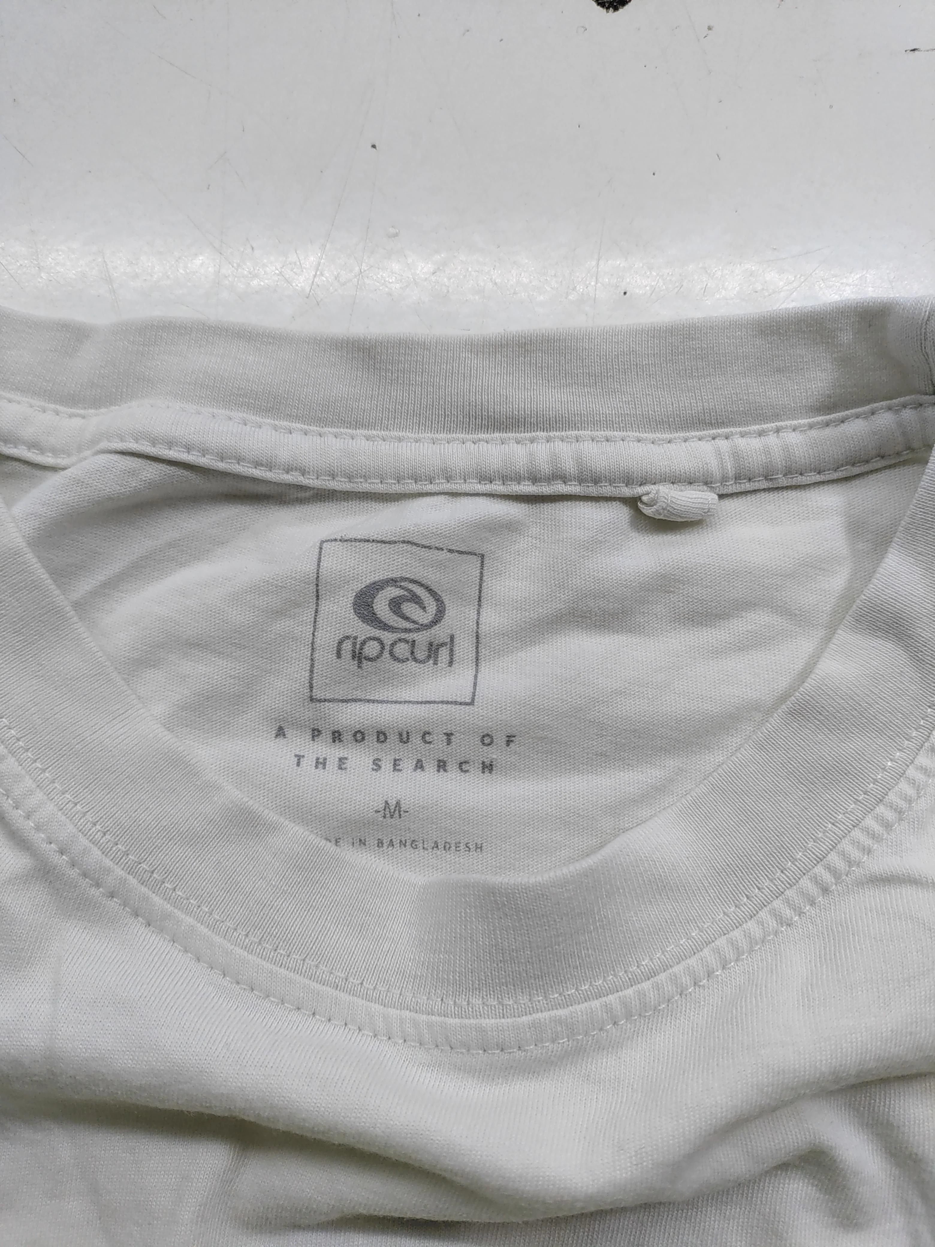 Rip Curl Women's T-Shirt M Cream 100% Cotton Basic - Image 5