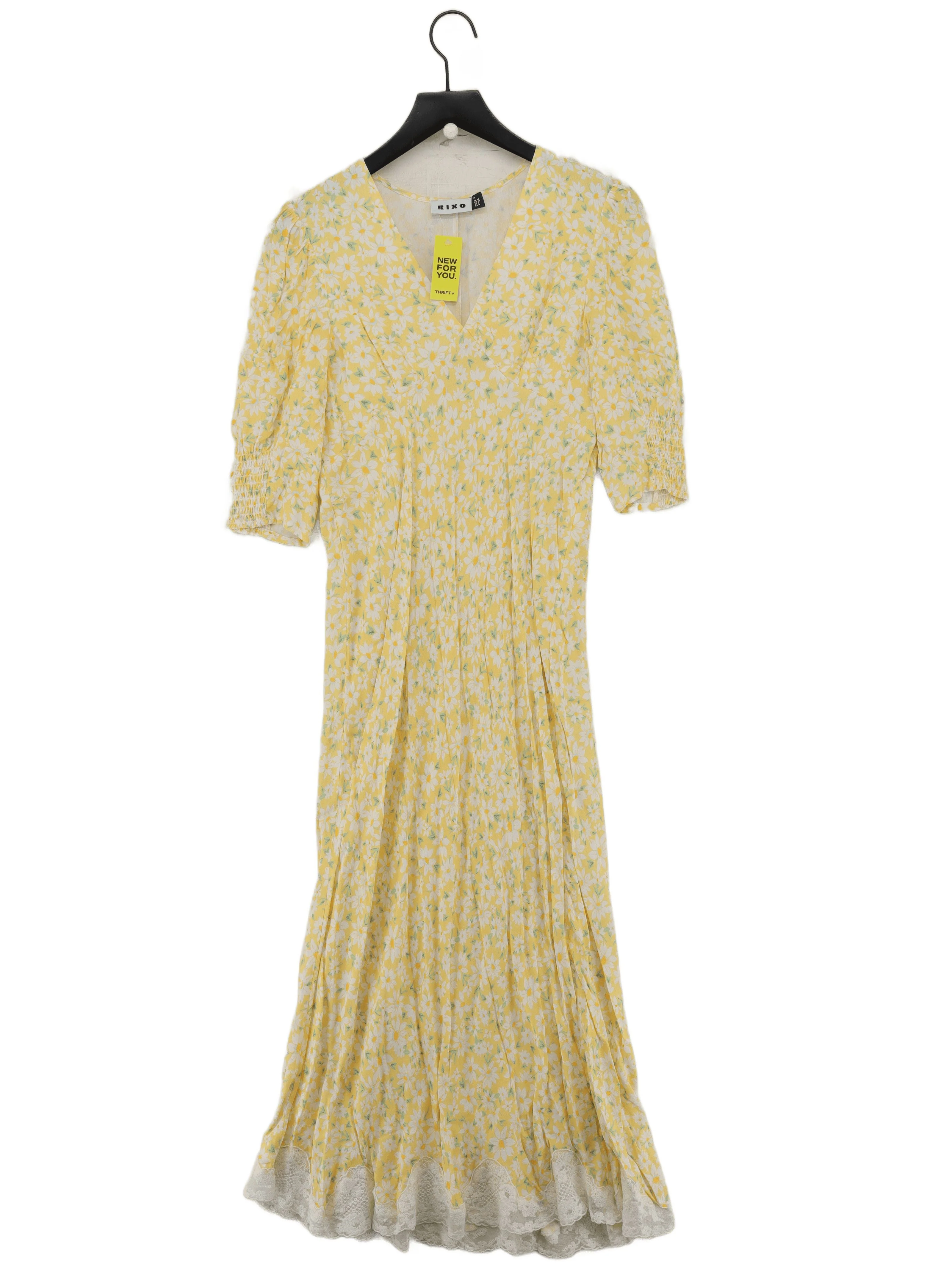 RIXO Maxi Dress UK12 in Yellow