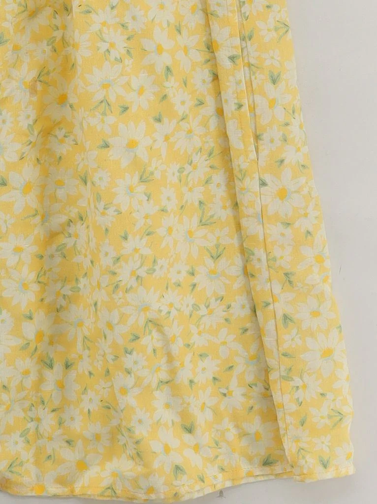 RIXO Skater Mini Dress UK12 in Yellow - Image 4