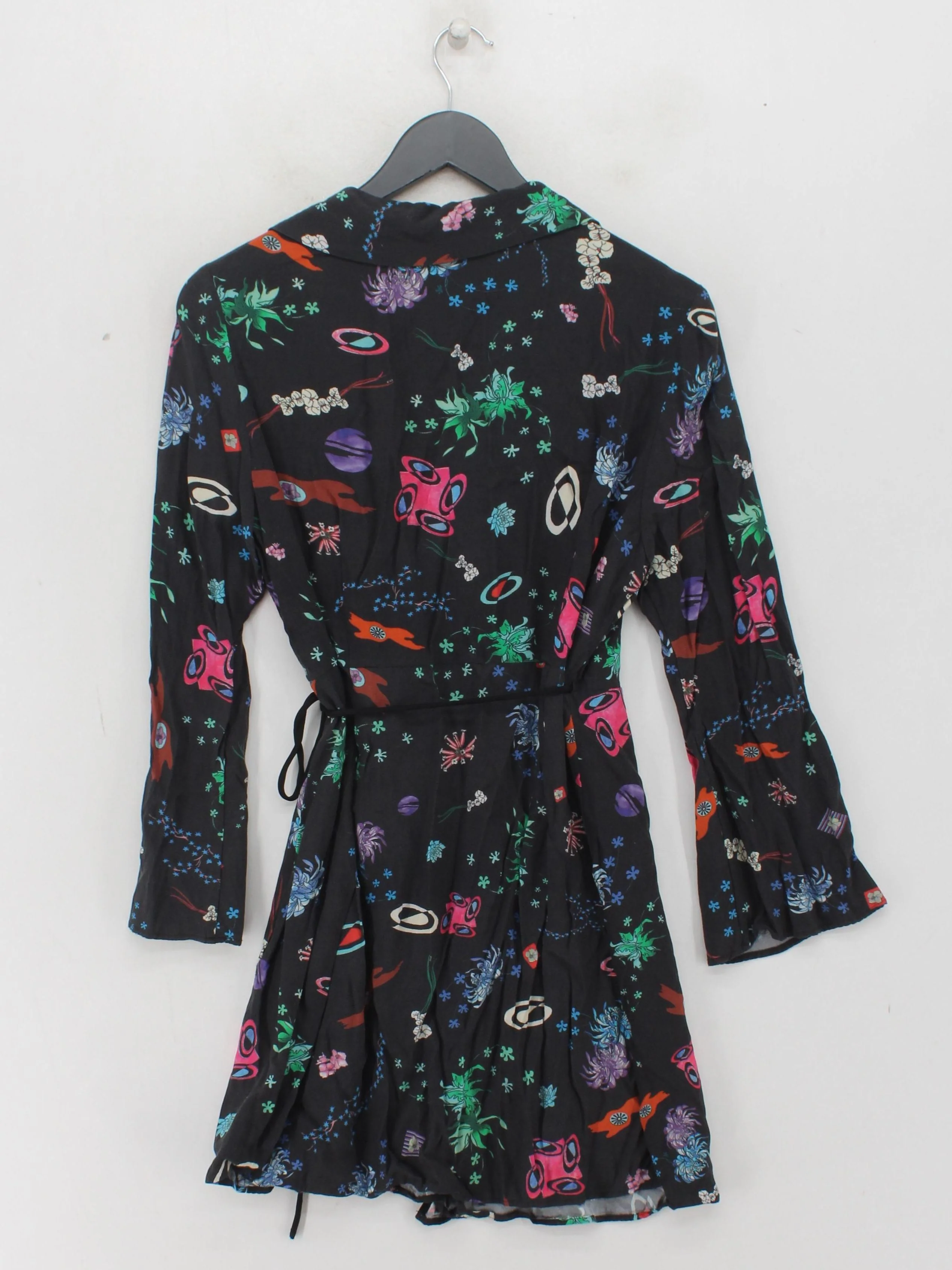 RIXO Wrap Mini Dress XL in Black - Image 2