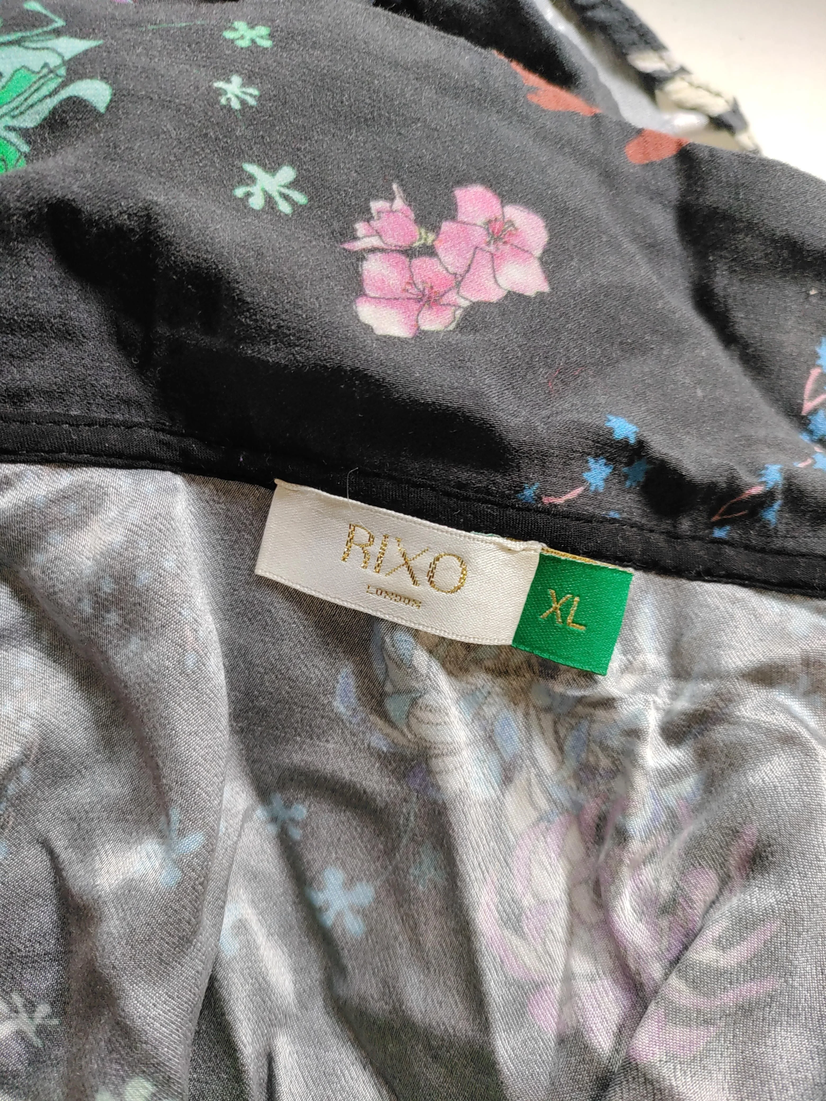 RIXO Wrap Mini Dress XL in Black - Image 5