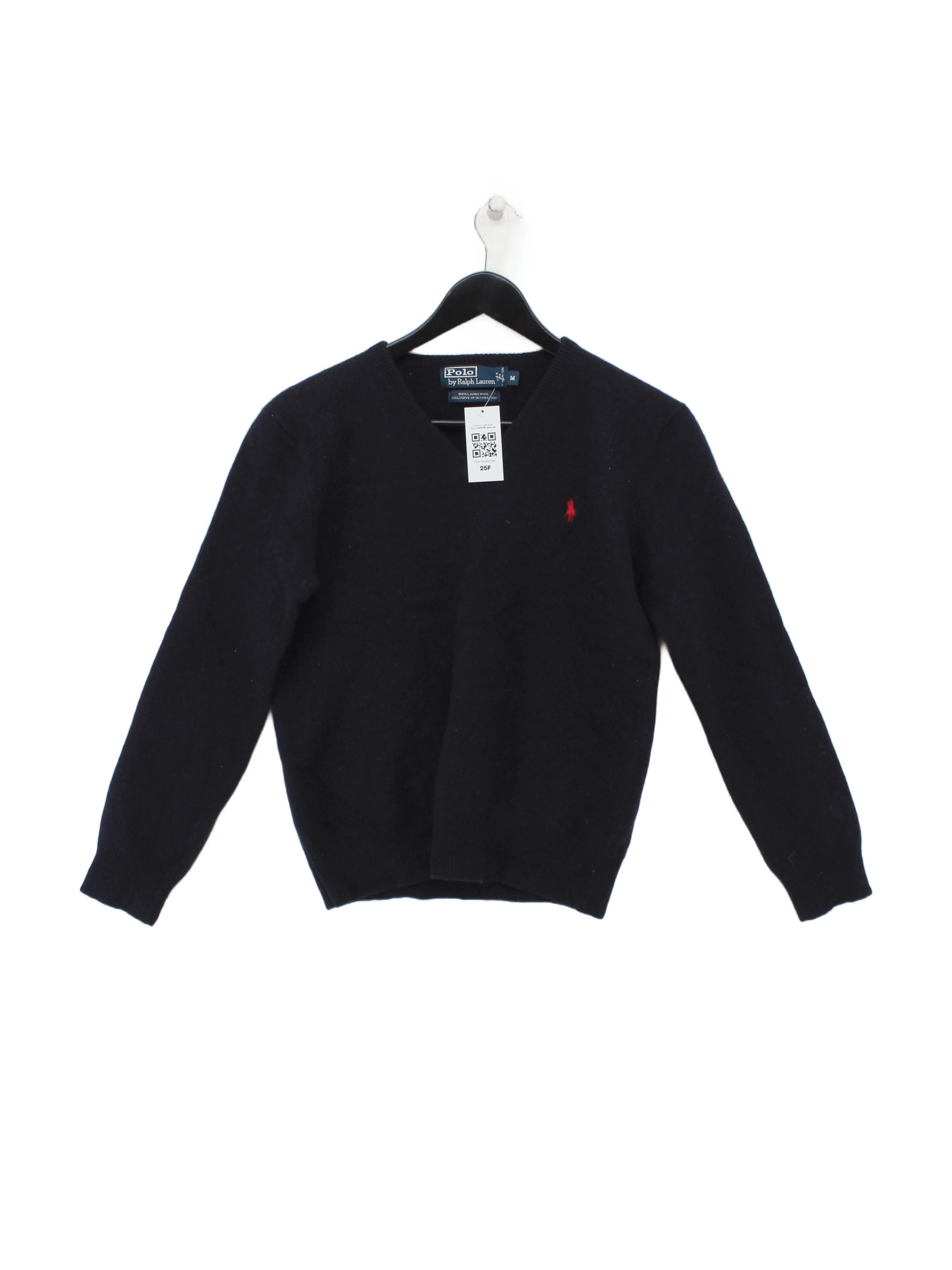RLX (RALPH LAUREN) Men's Jumper M Blue 100% Wool V-Neck Pullover