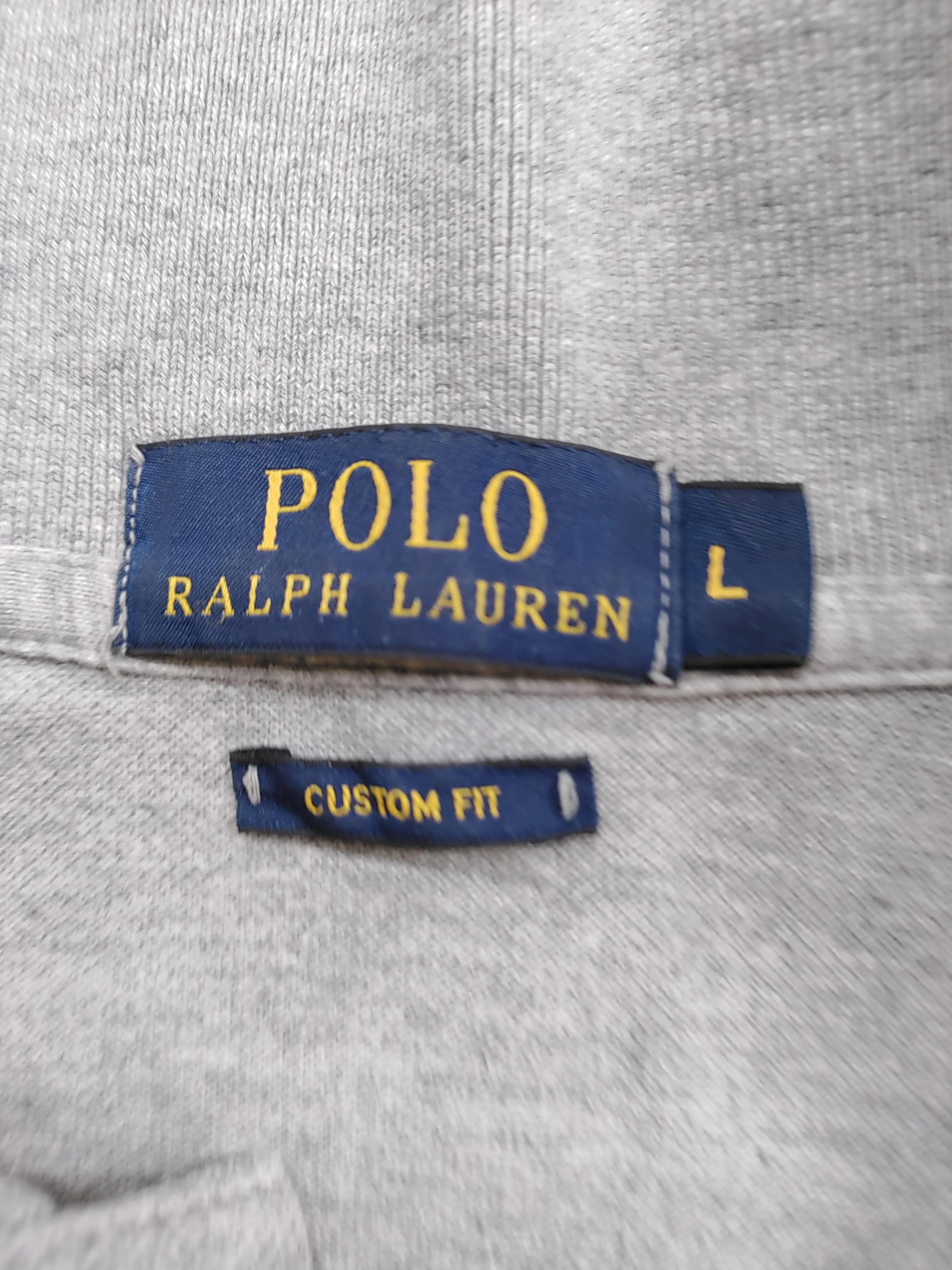 RLX (RALPH LAUREN) Men's Polo L Grey 100% Cotton Basic - Image 5
