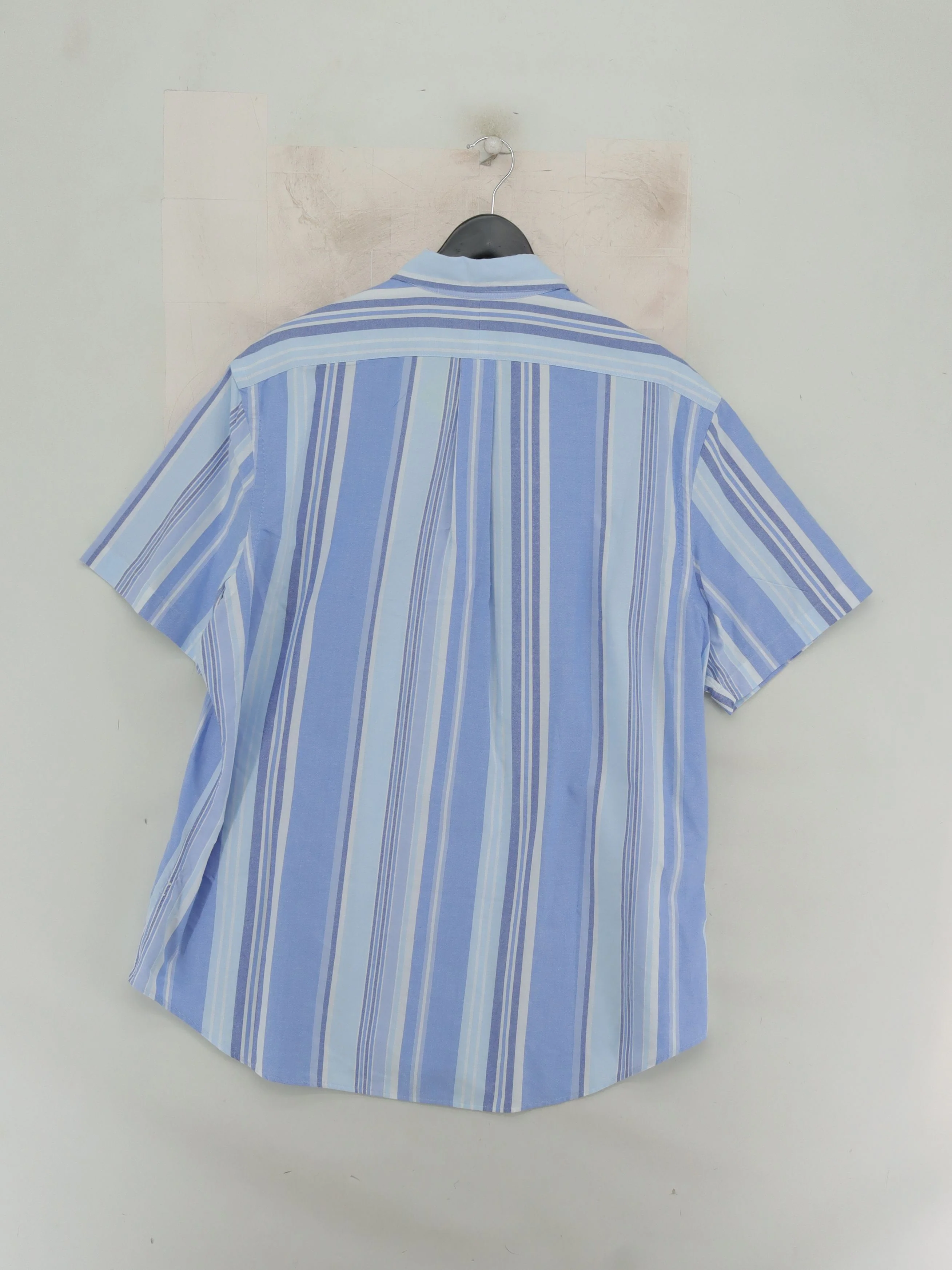 RLX (RALPH LAUREN) Men's Polo XL Blue Striped 100% Cotton Basic - Image 2