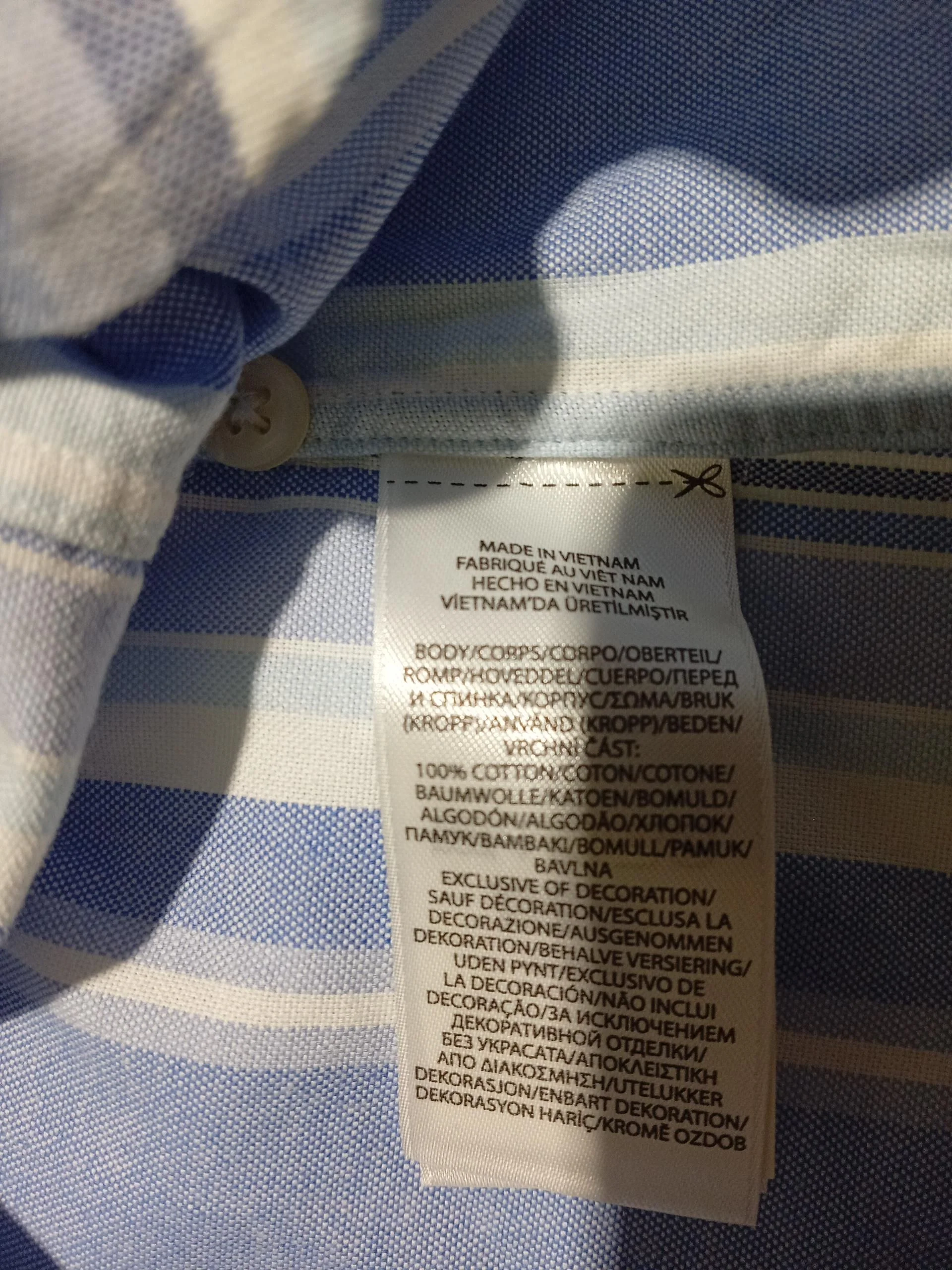 RLX (RALPH LAUREN) Men's Polo XL Blue Striped 100% Cotton Basic - Image 6