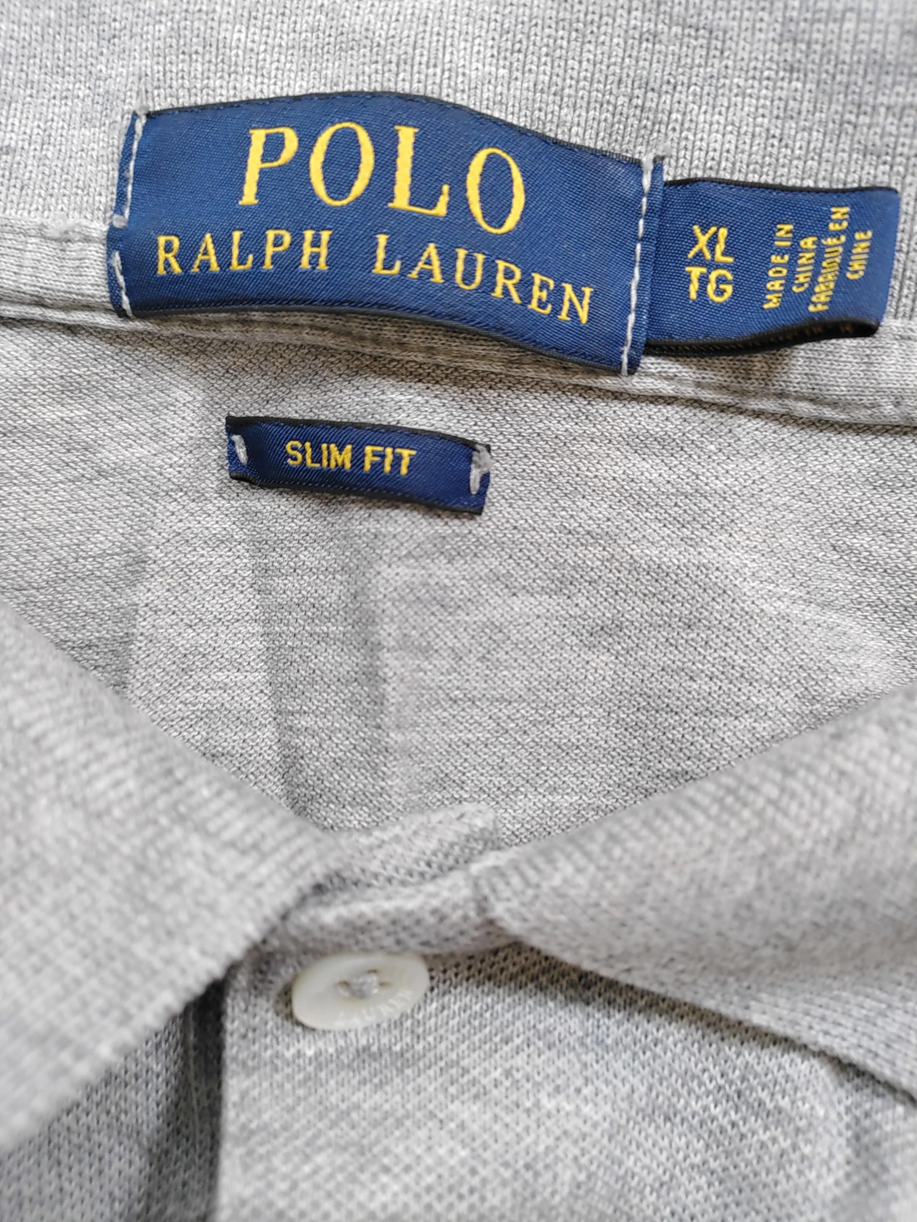 RLX (RALPH LAUREN) Men's Polo XL Grey Cotton with Elastane Basic - Image 5