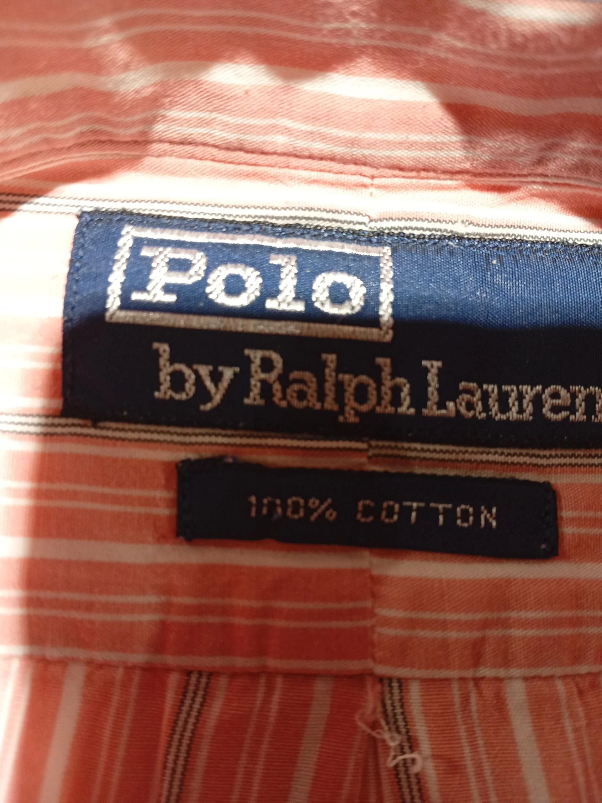 RLX (RALPH LAUREN) Men's Shirt L Red Striped 100% Cotton Basic - Image 5
