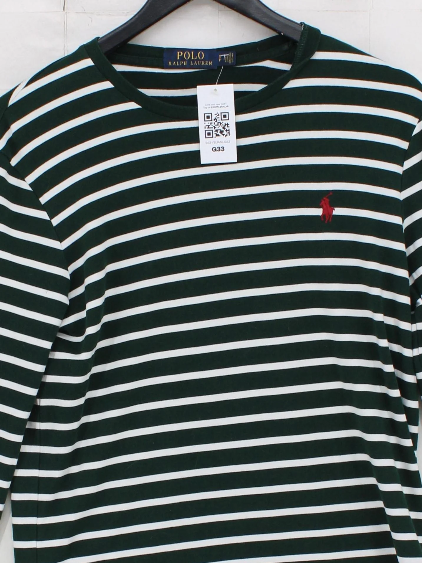 RLX (RALPH LAUREN) Men's T-Shirt S Multi Striped 100% Cotton Basic - Image 3