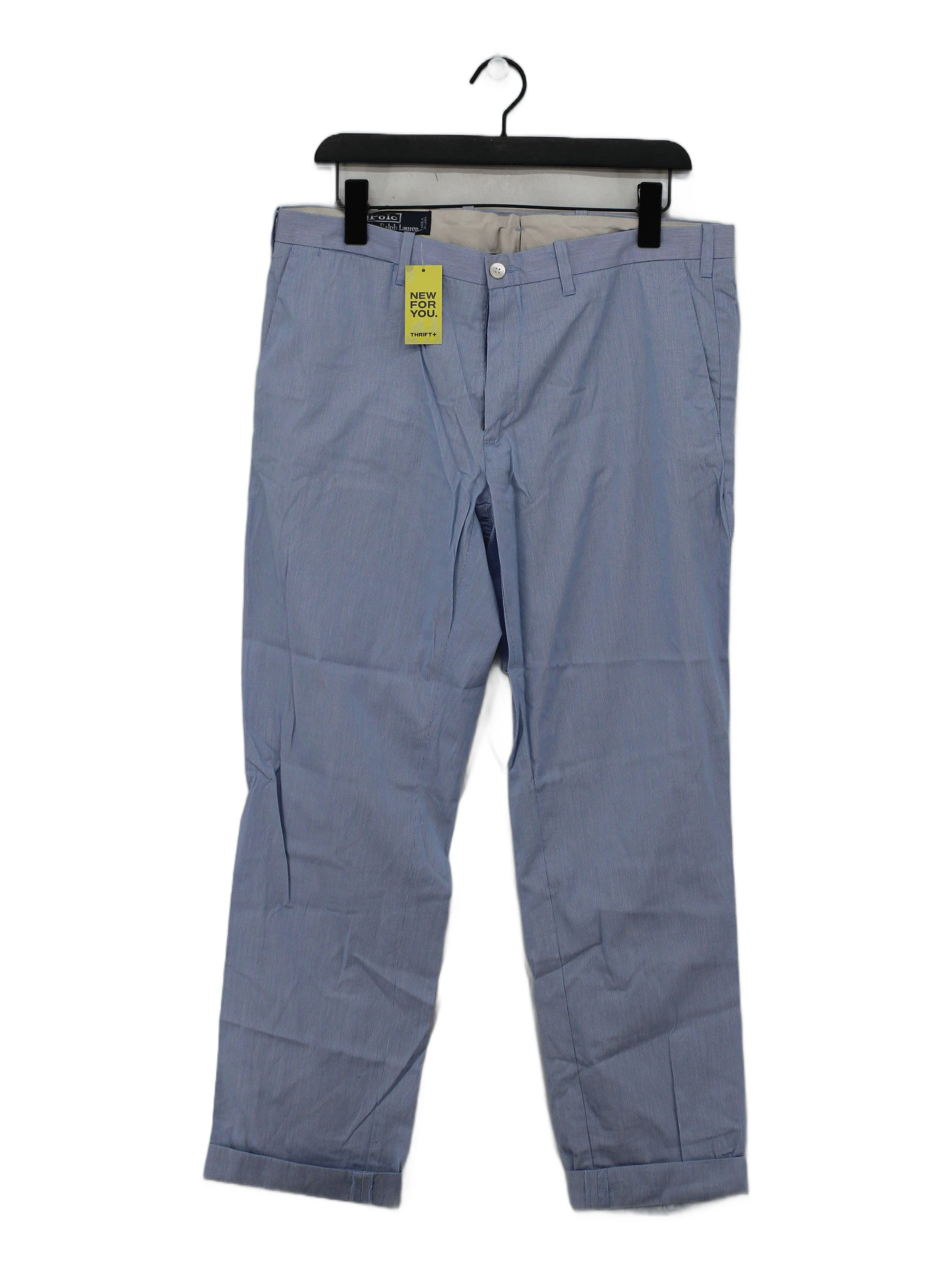 RLX (RALPH LAUREN) Men's Trousers M Blue Striped 100% Cotton Straight Chino