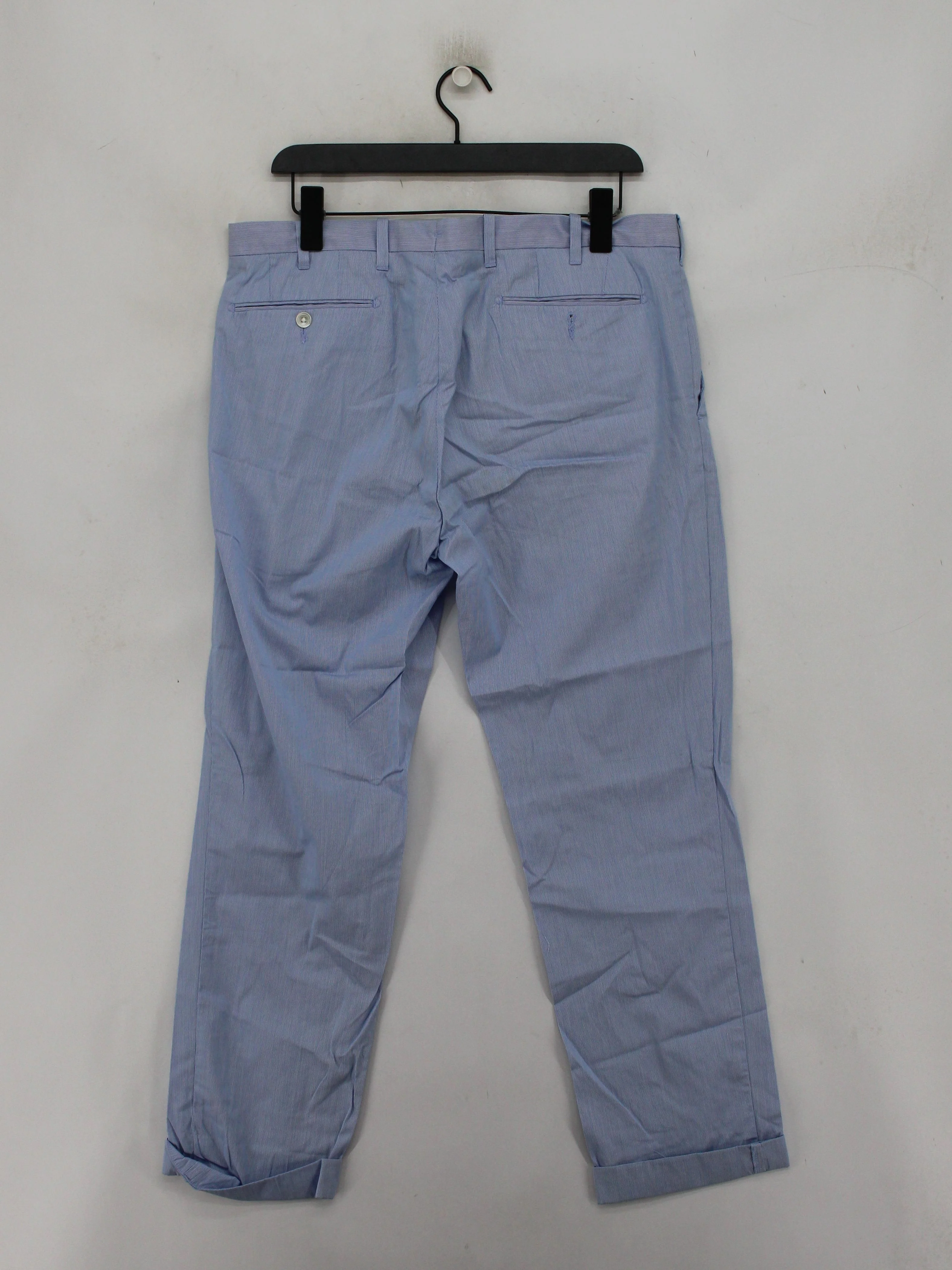 RLX (RALPH LAUREN) Men's Trousers M Blue Striped 100% Cotton Straight Chino - Image 2