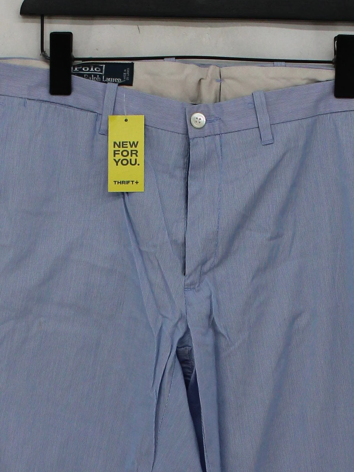 RLX (RALPH LAUREN) Men's Trousers M Blue Striped 100% Cotton Straight Chino - Image 3
