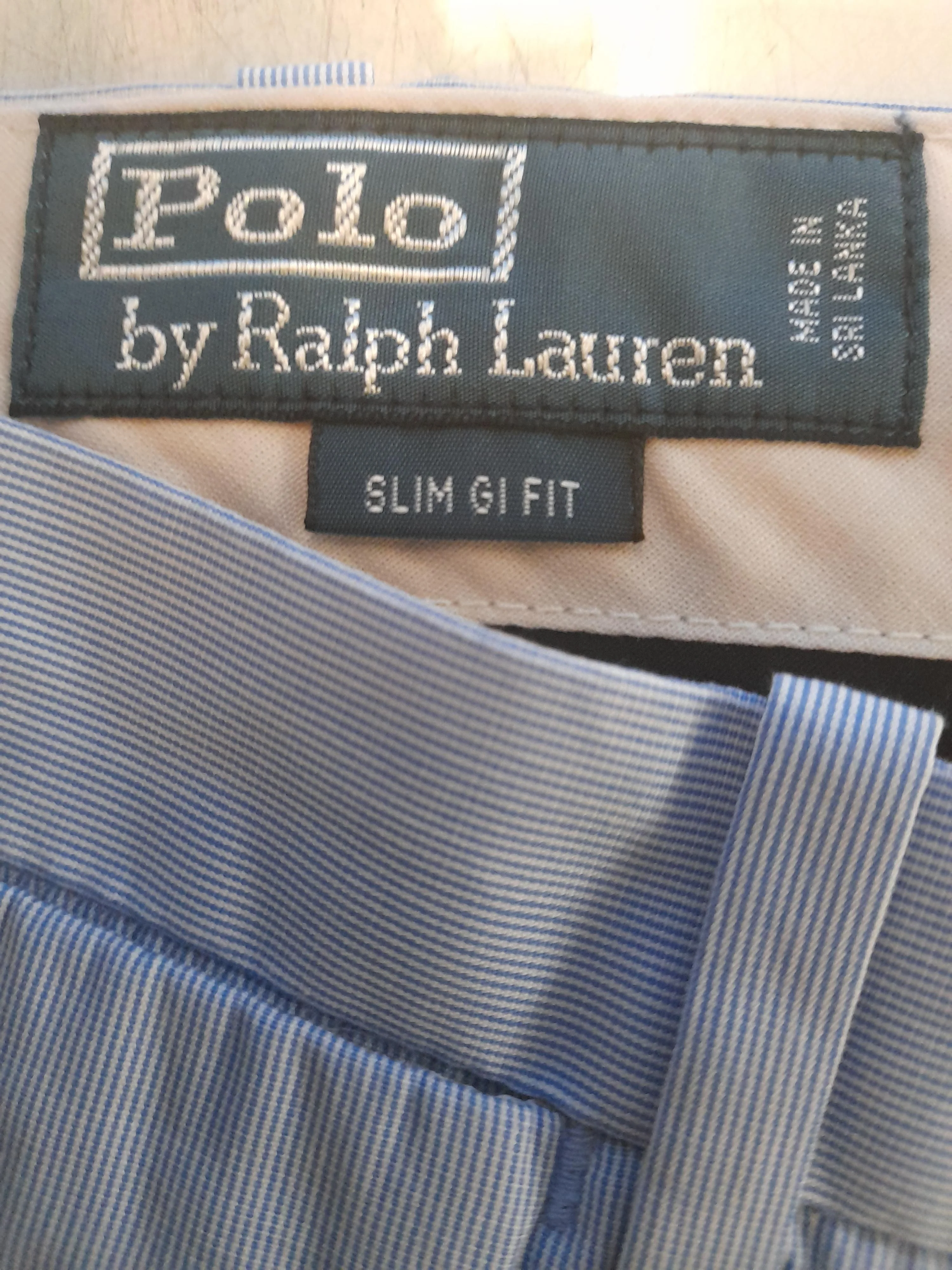 RLX (RALPH LAUREN) Men's Trousers M Blue Striped 100% Cotton Straight Chino - Image 5
