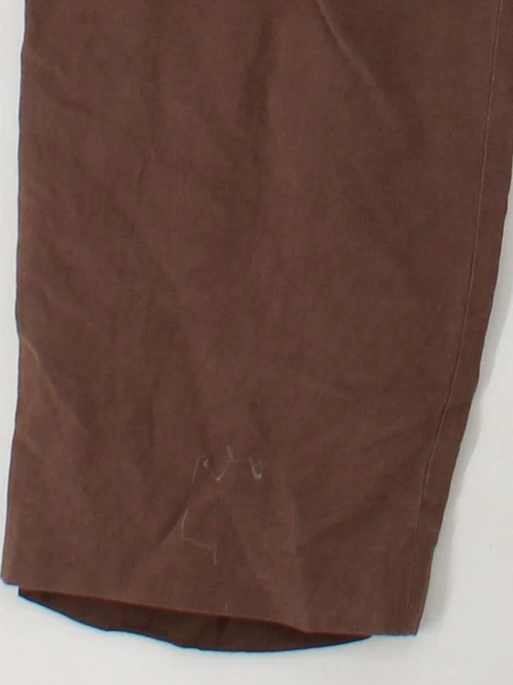 RLX (RALPH LAUREN) Women's Trousers UK 10 Brown Silk with Linen Wide-Leg Chino - Image 4
