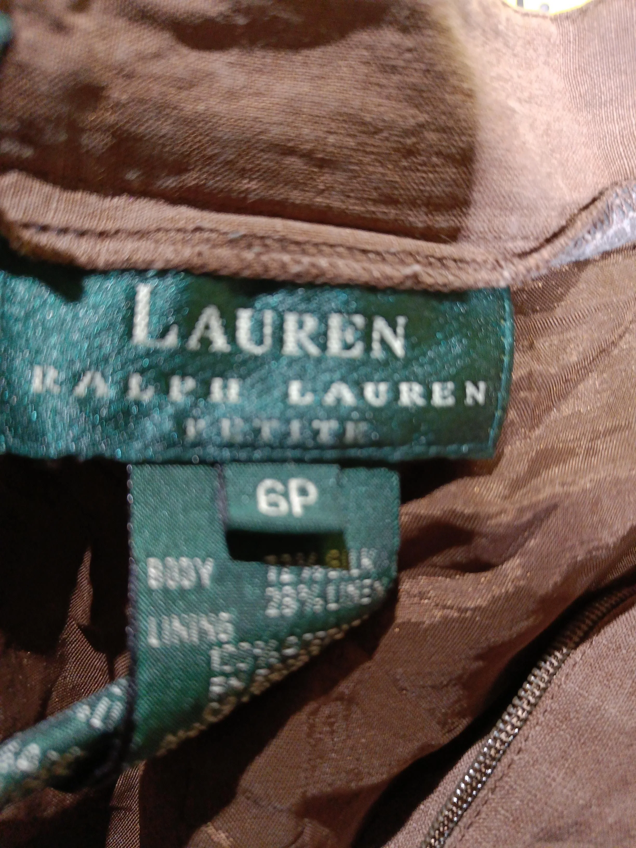 RLX (RALPH LAUREN) Women's Trousers UK 10 Brown Silk with Linen Wide-Leg Chino - Image 6