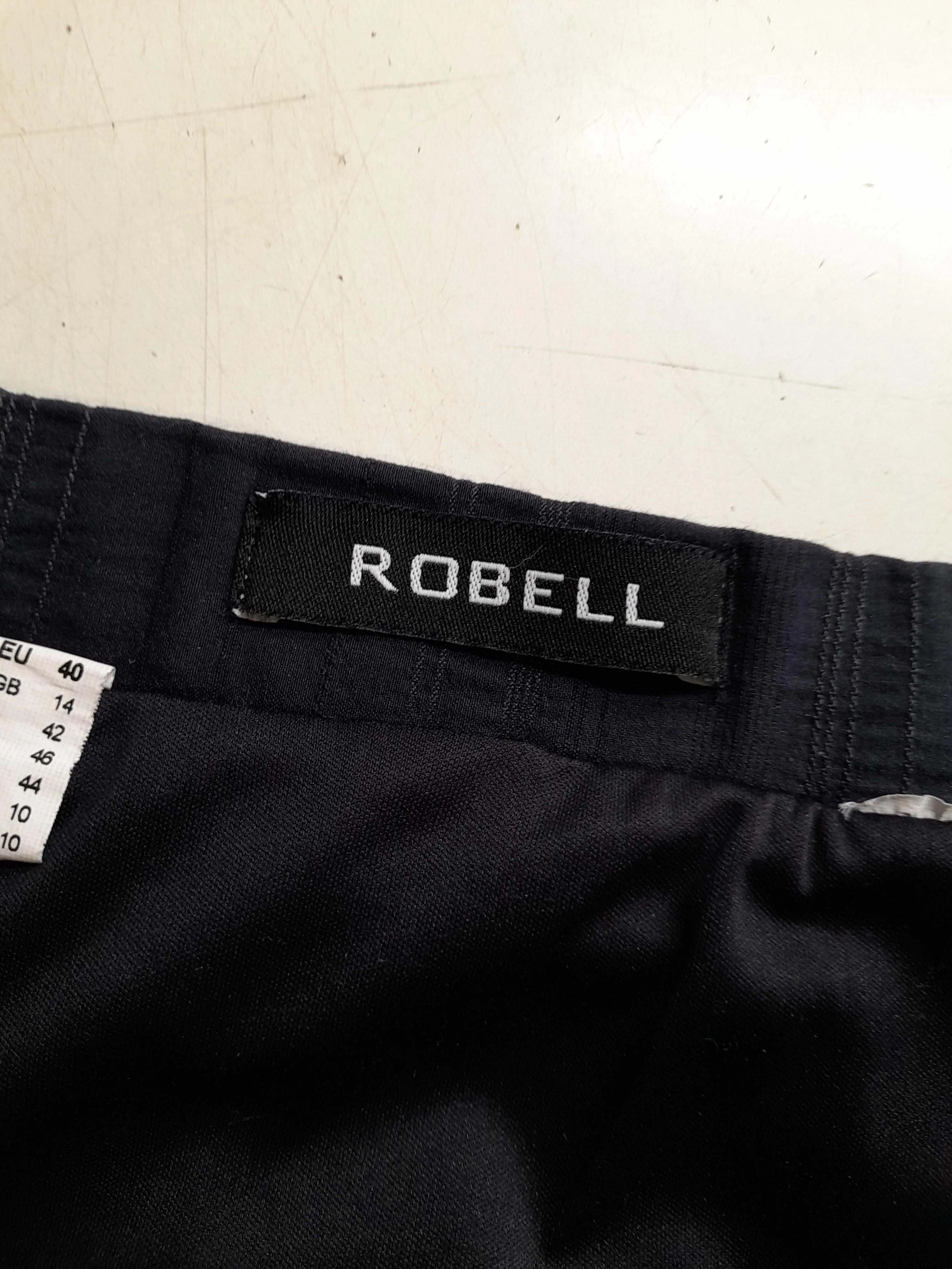 Robell Women's Midi Skirt UK 14 Black Striped 100% Other Midi Straight & Pencil - Image 5
