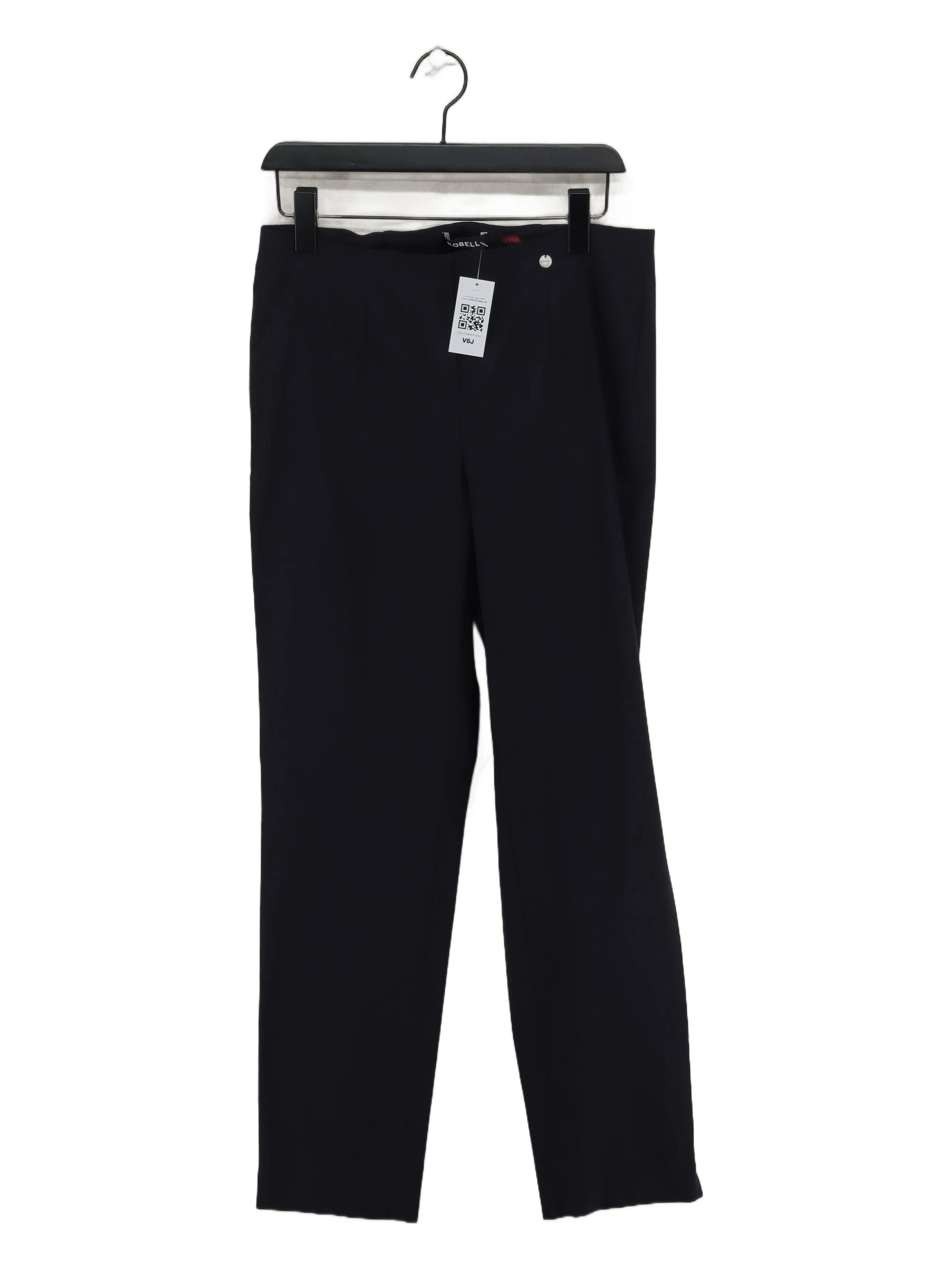 Robell Women's Trousers L Blue Viscose with Polyamide, Elastane Straight Chino