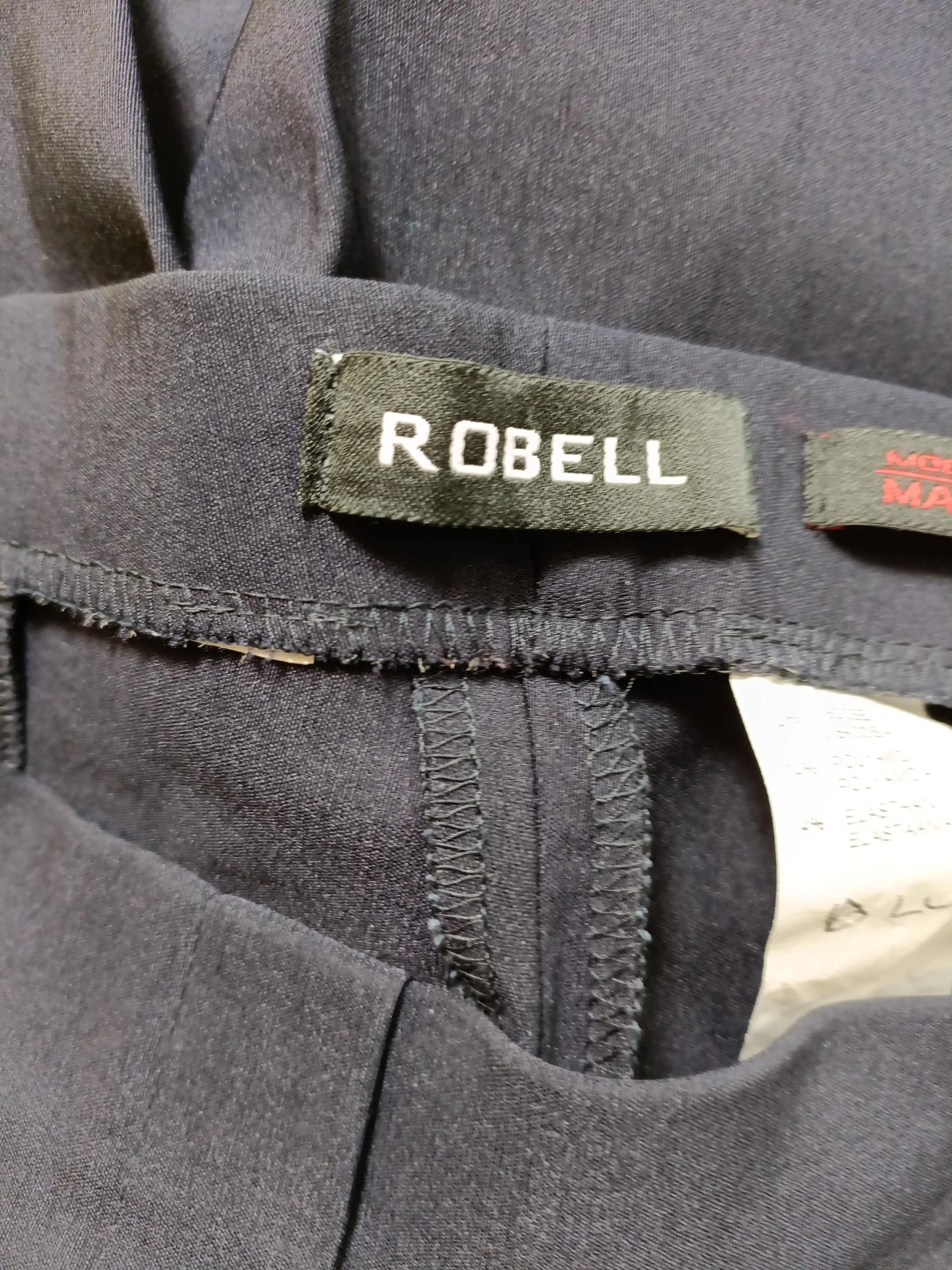 Robell Women's Trousers L Blue Viscose with Polyamide, Elastane Straight Chino - Image 5