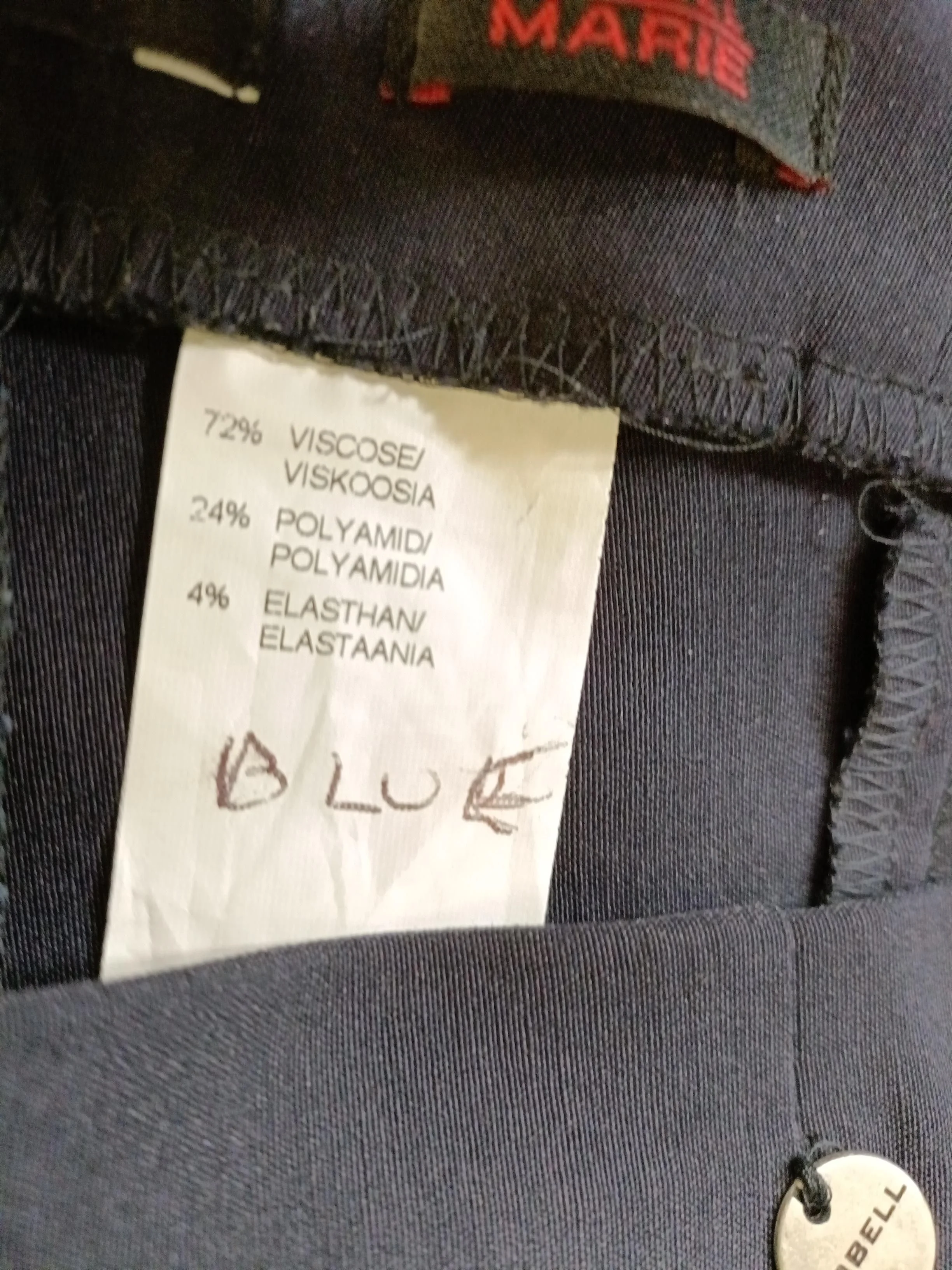 Robell Women's Trousers L Blue Viscose with Polyamide, Elastane Straight Chino - Image 6