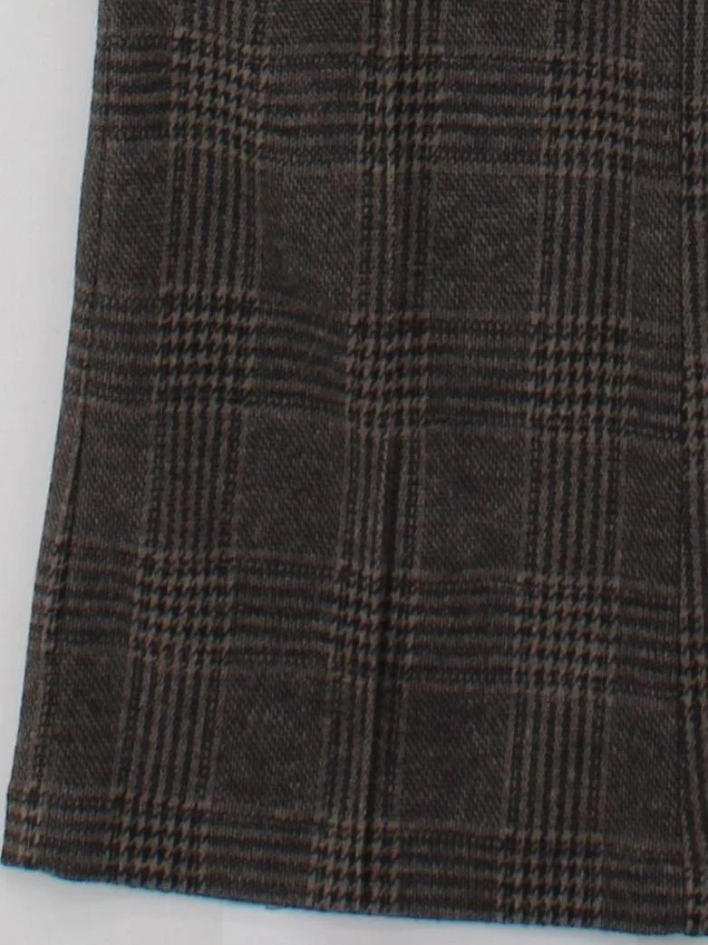Robell Women's Trousers UK 14 Grey Checkered Polyester with Viscose Flared Capri - Image 4