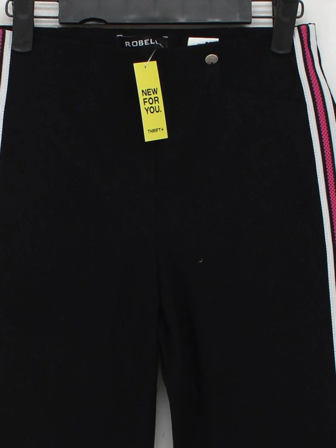 Robell Women's Trousers XL Black Viscose with Polyamide, Elastane Cropped - Image 3