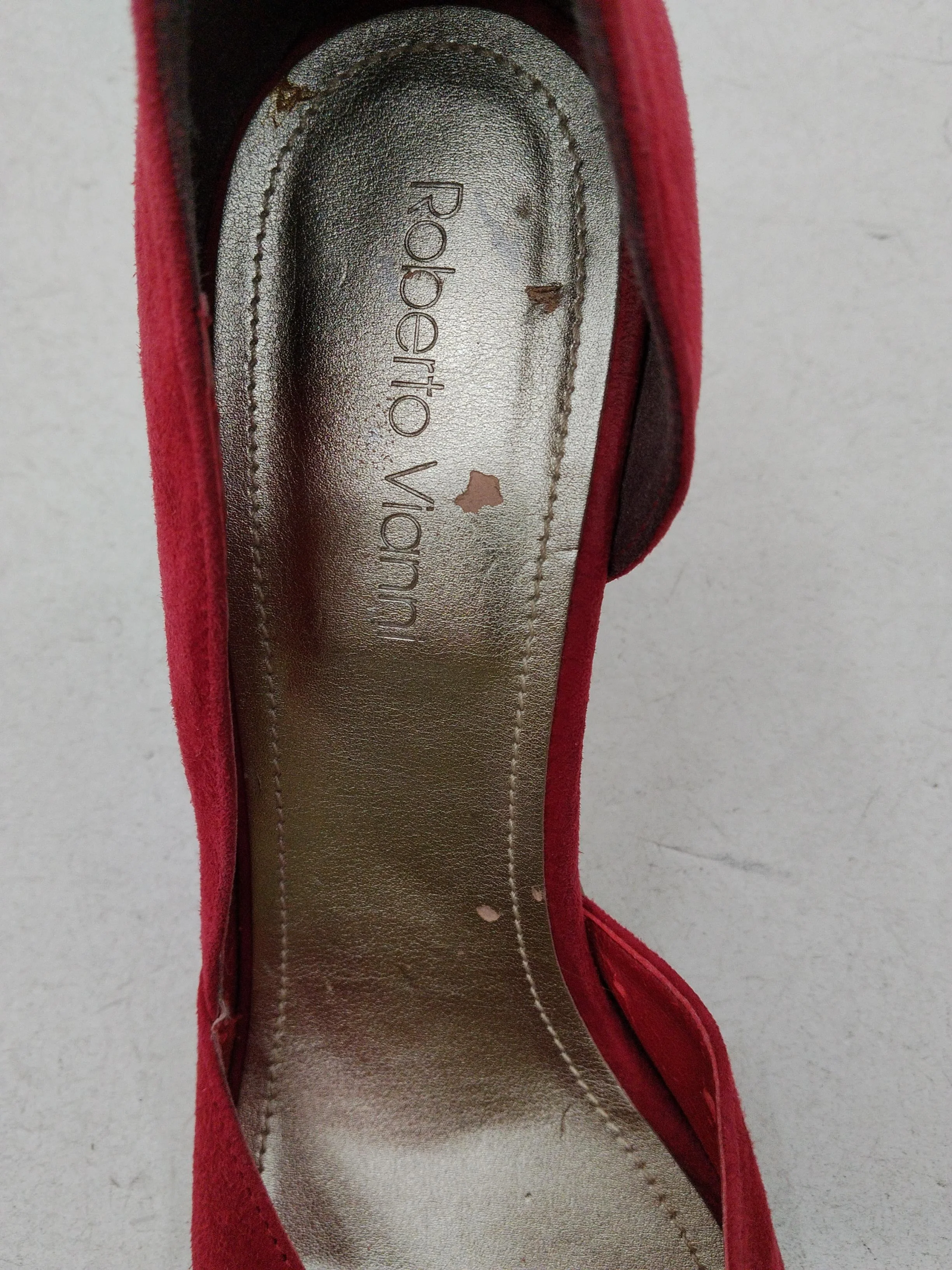Roberto Vianni Women's Heels UK 6 Red 100% Suede Court - Image 6