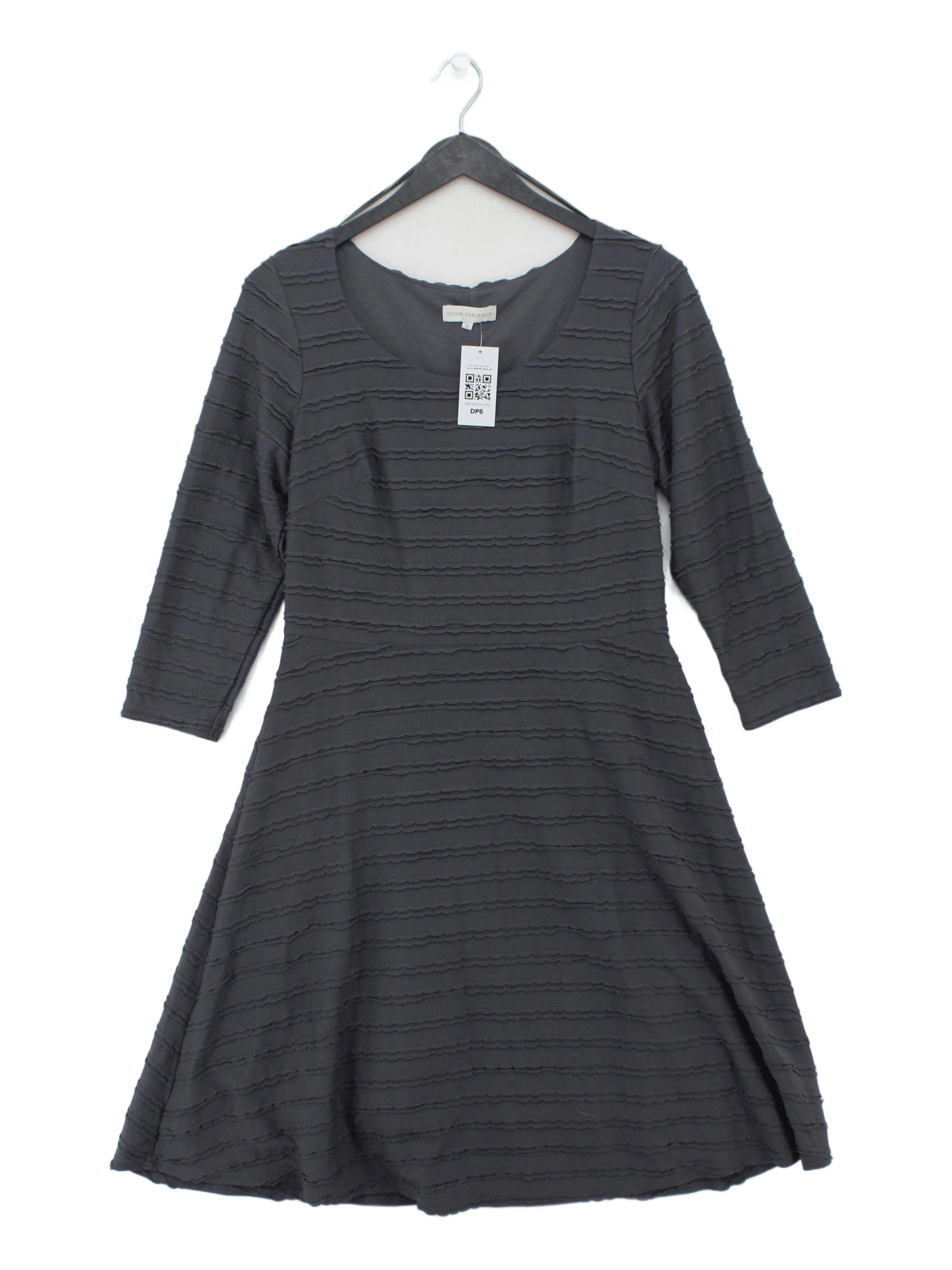 Rocha.John Rocha A-Line Mini Dress UK12 in Grey
