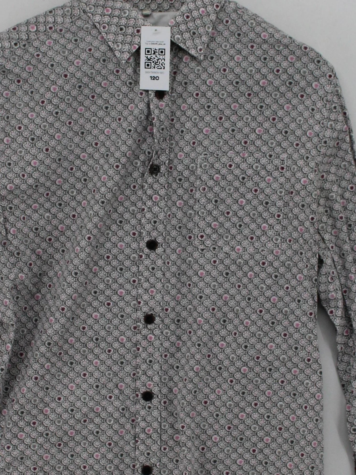 Rocha.John Rocha Men's Shirt M Multi Geometric 100% Cotton Basic - Image 3