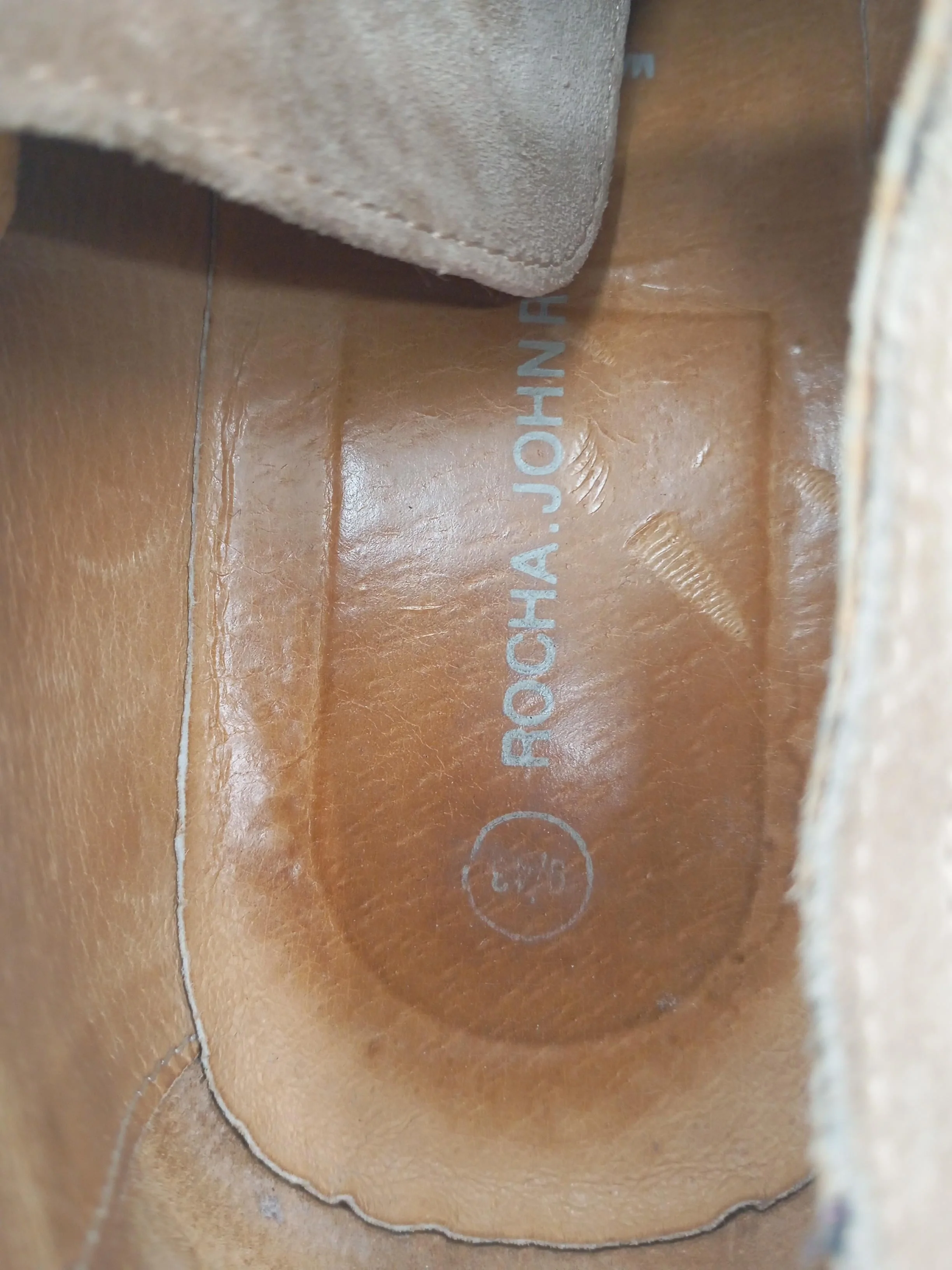 Rocha.John Rocha Men's Shoes UK 9 Tan 100% Suede Loafer - Image 6