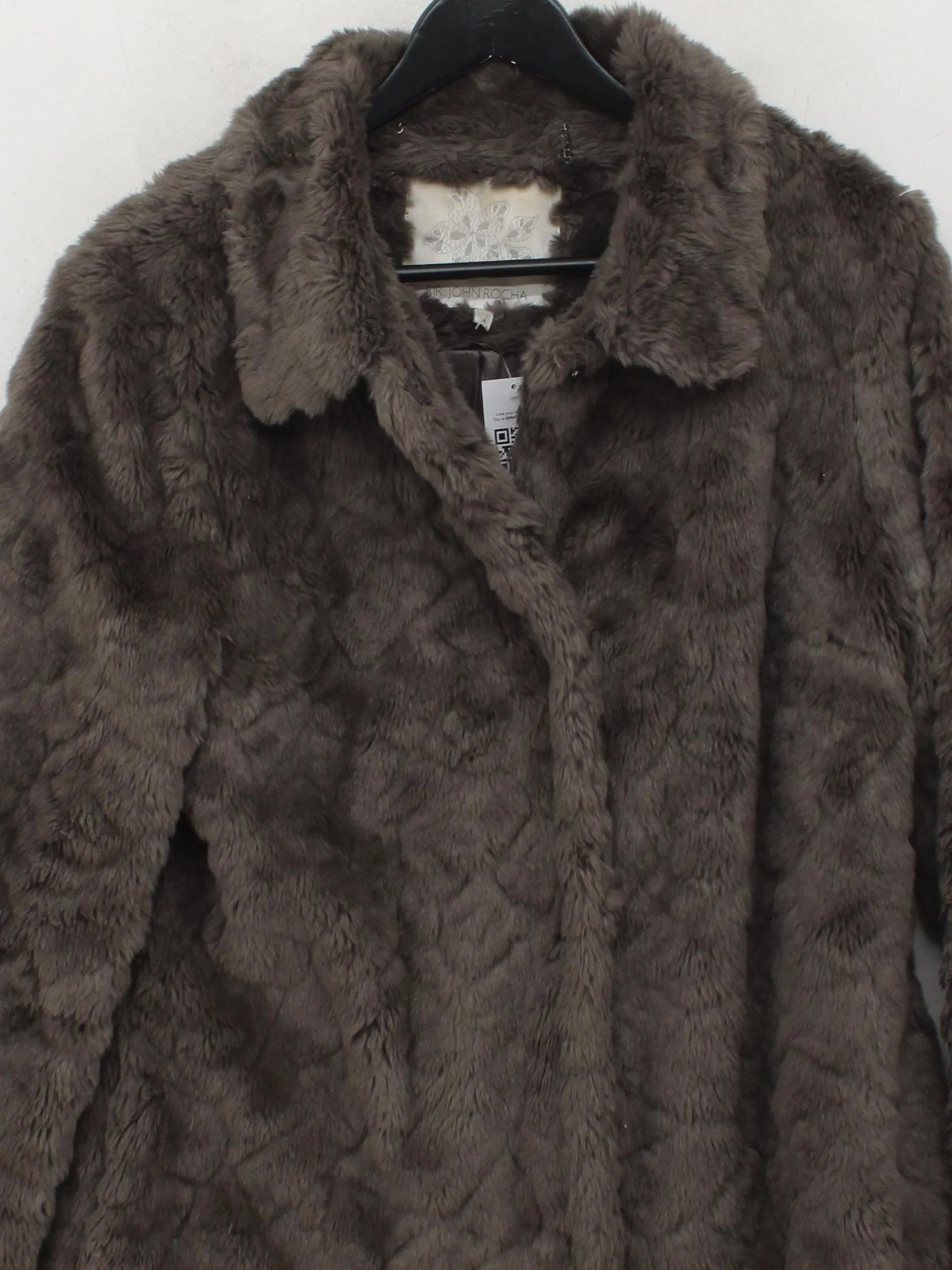 Rocha.John Rocha Women's Coat UK 14 Brown Acrylic with Polyester Overcoat - Image 3