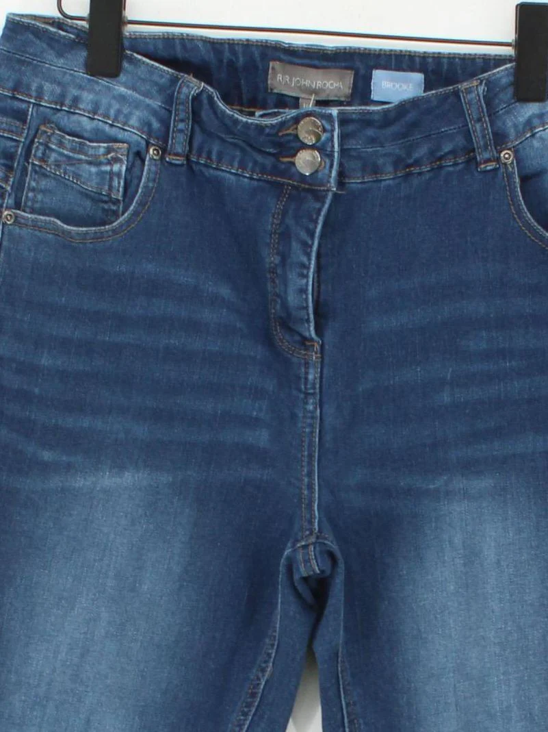 Rocha.John Rocha Women's Jeans UK 16 Blue Cotton - Image 3
