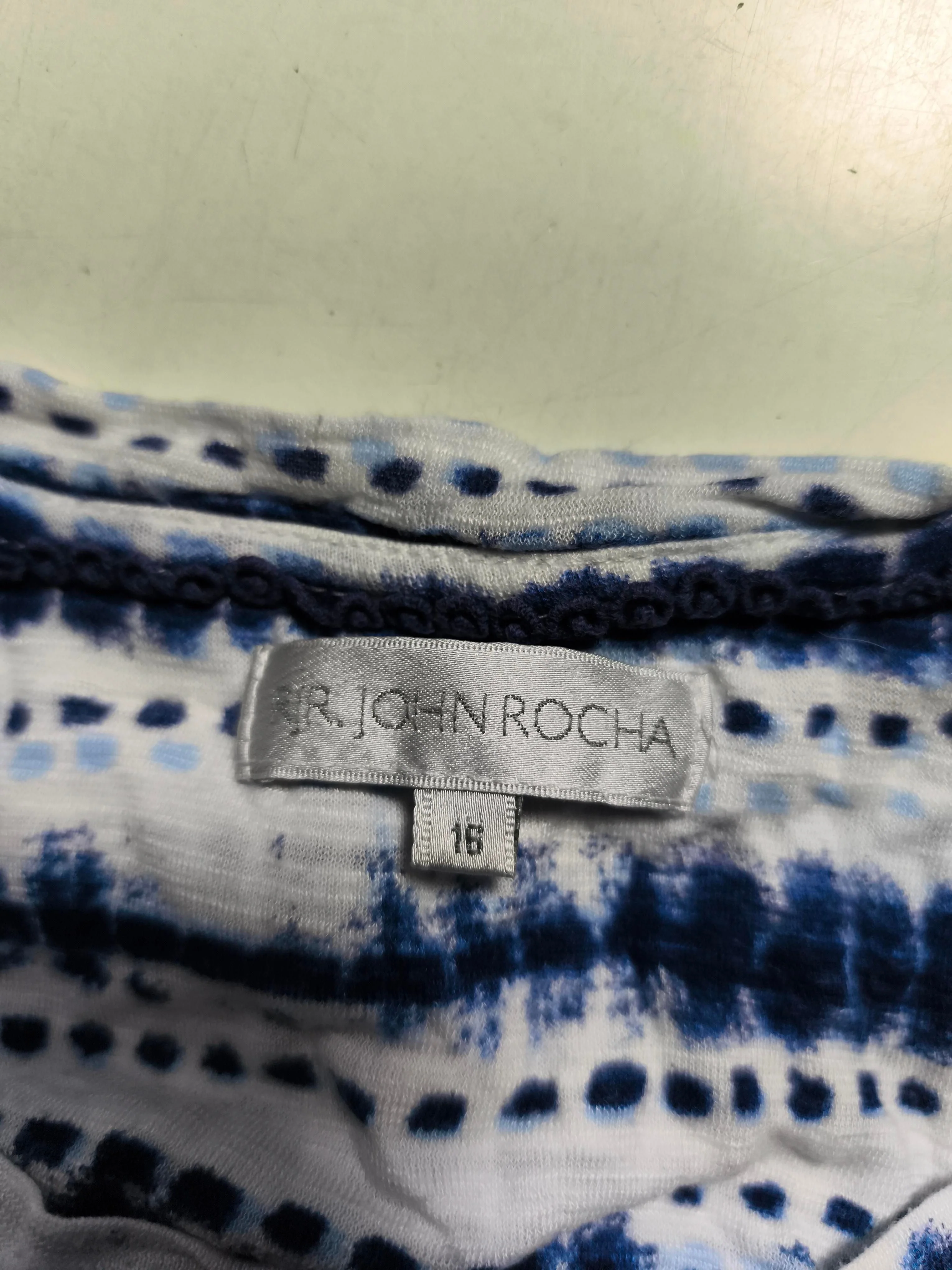 Rocha.John Rocha Women's T-Shirt L Blue 100% Viscose Basic - Image 5