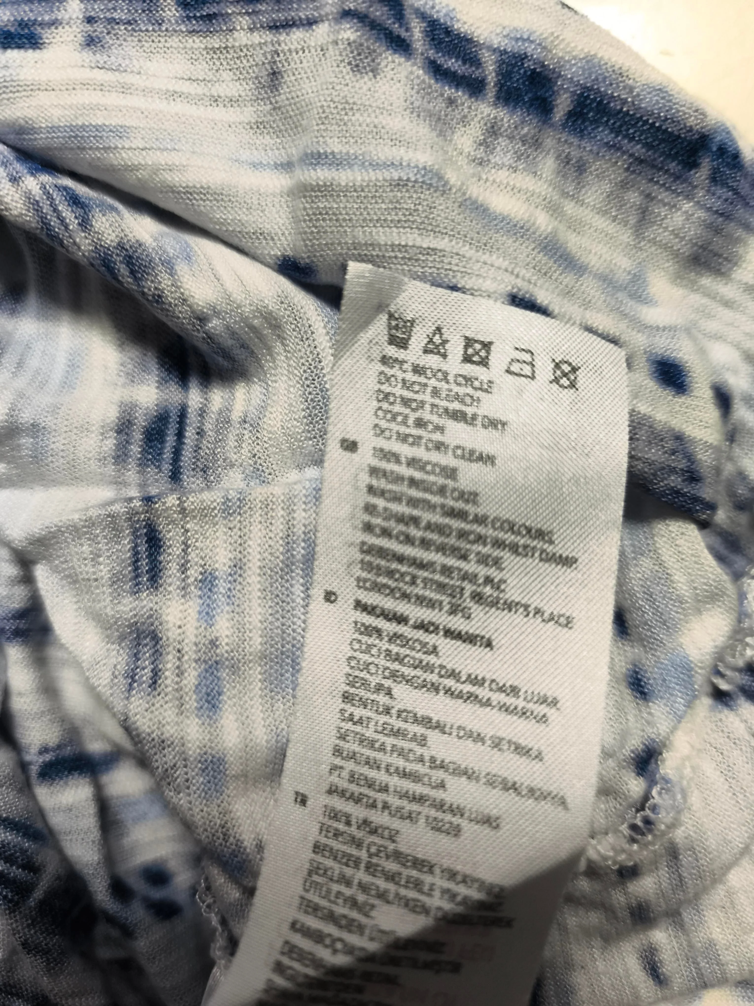 Rocha.John Rocha Women's T-Shirt L Blue 100% Viscose Basic - Image 6