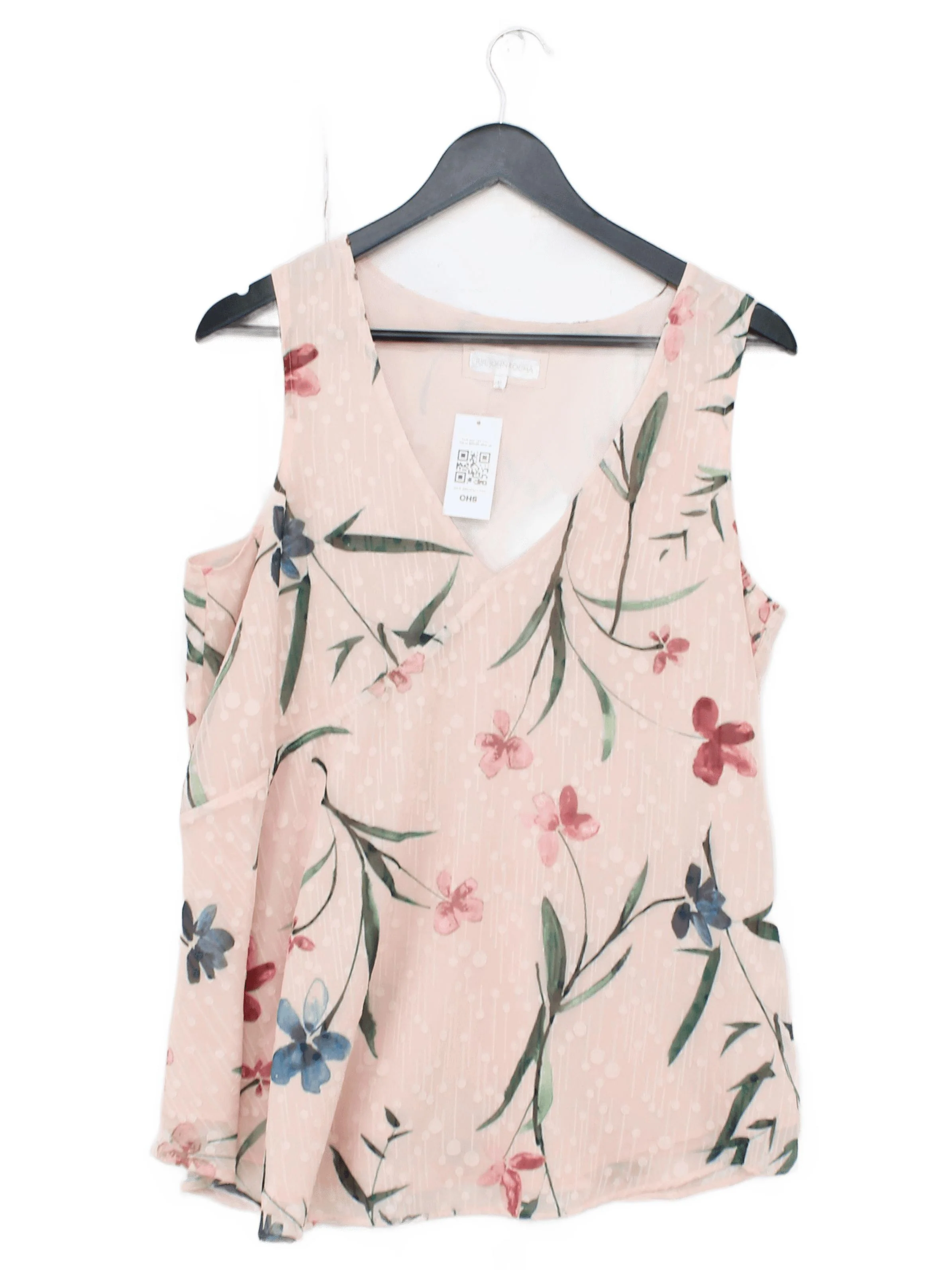 Rocha.John Rocha Women's Top M Pink 100% Polyester Basic