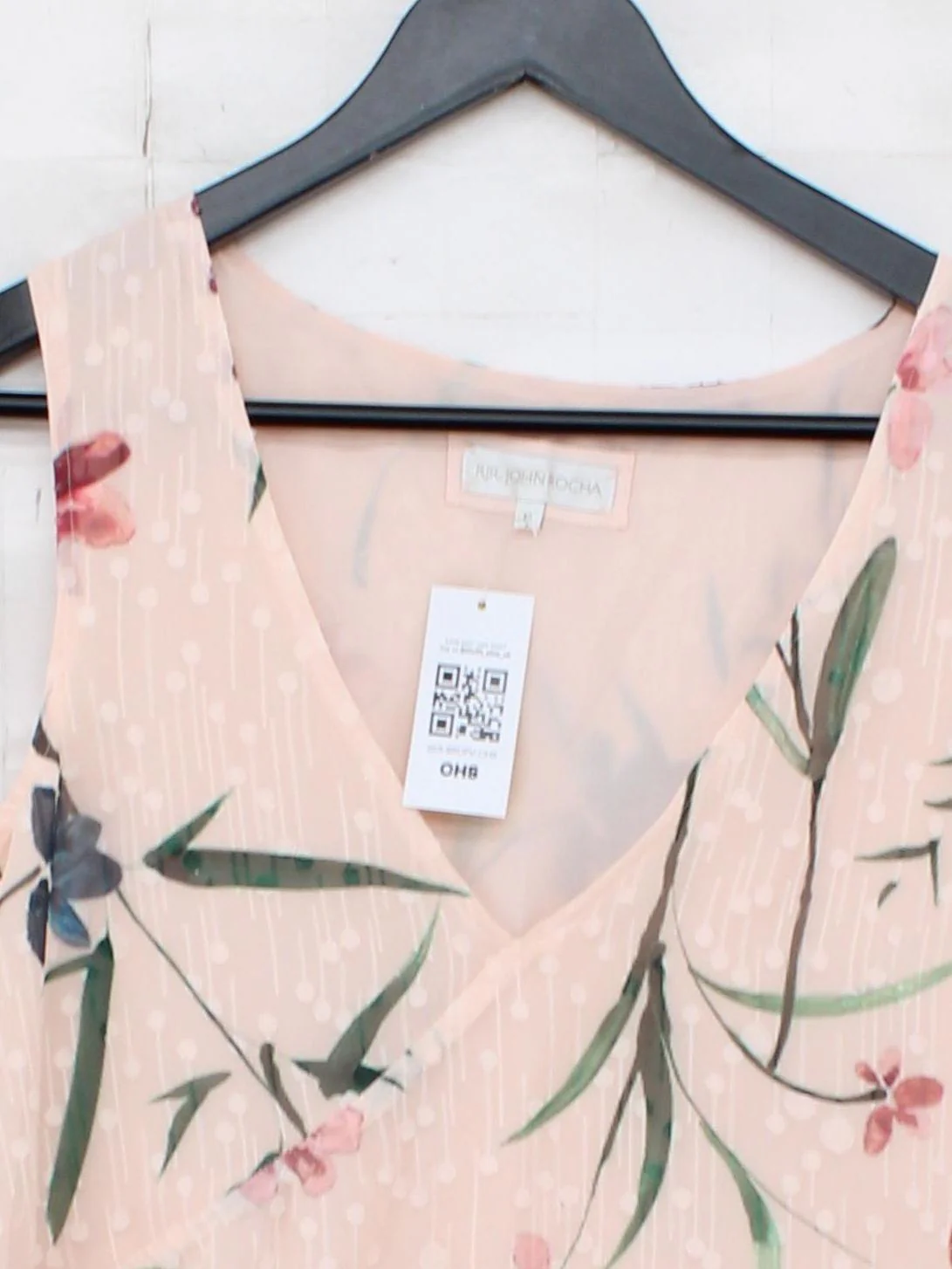 Rocha.John Rocha Women's Top M Pink 100% Polyester Basic - Image 3
