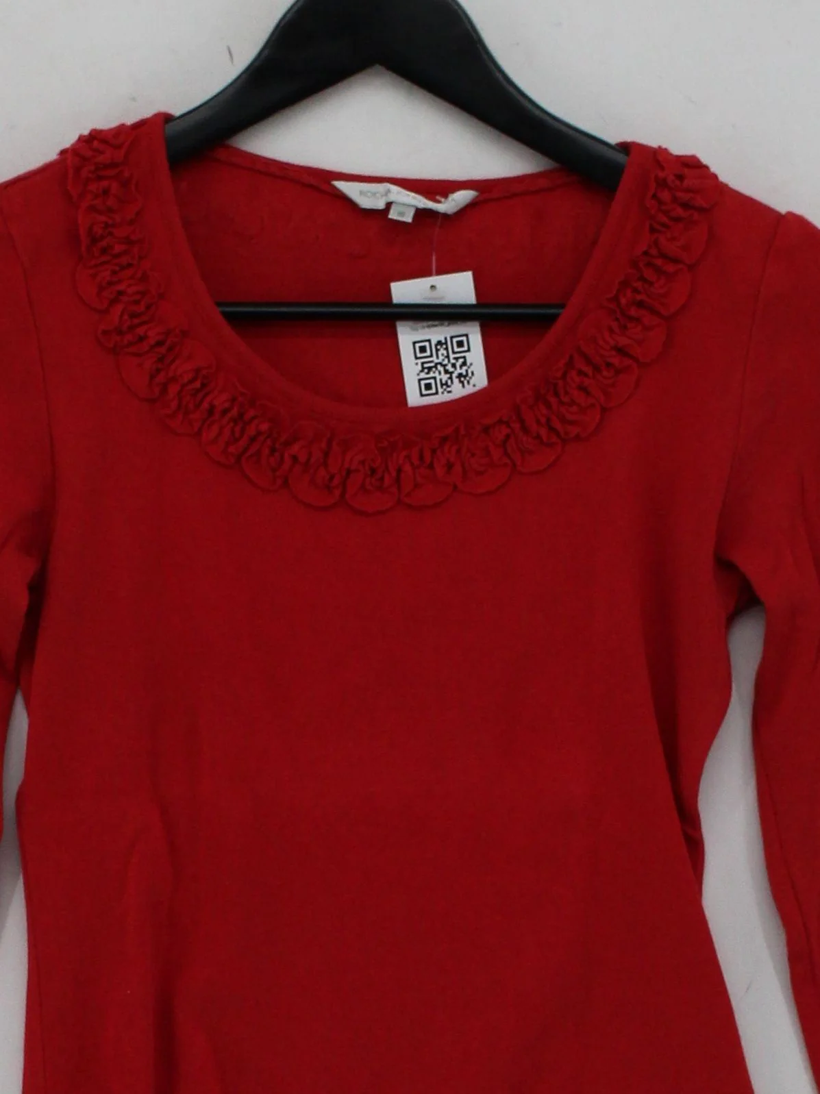 Rocha.John Rocha Women's Top S Red Cotton with Lyocell Modal Basic - Image 3