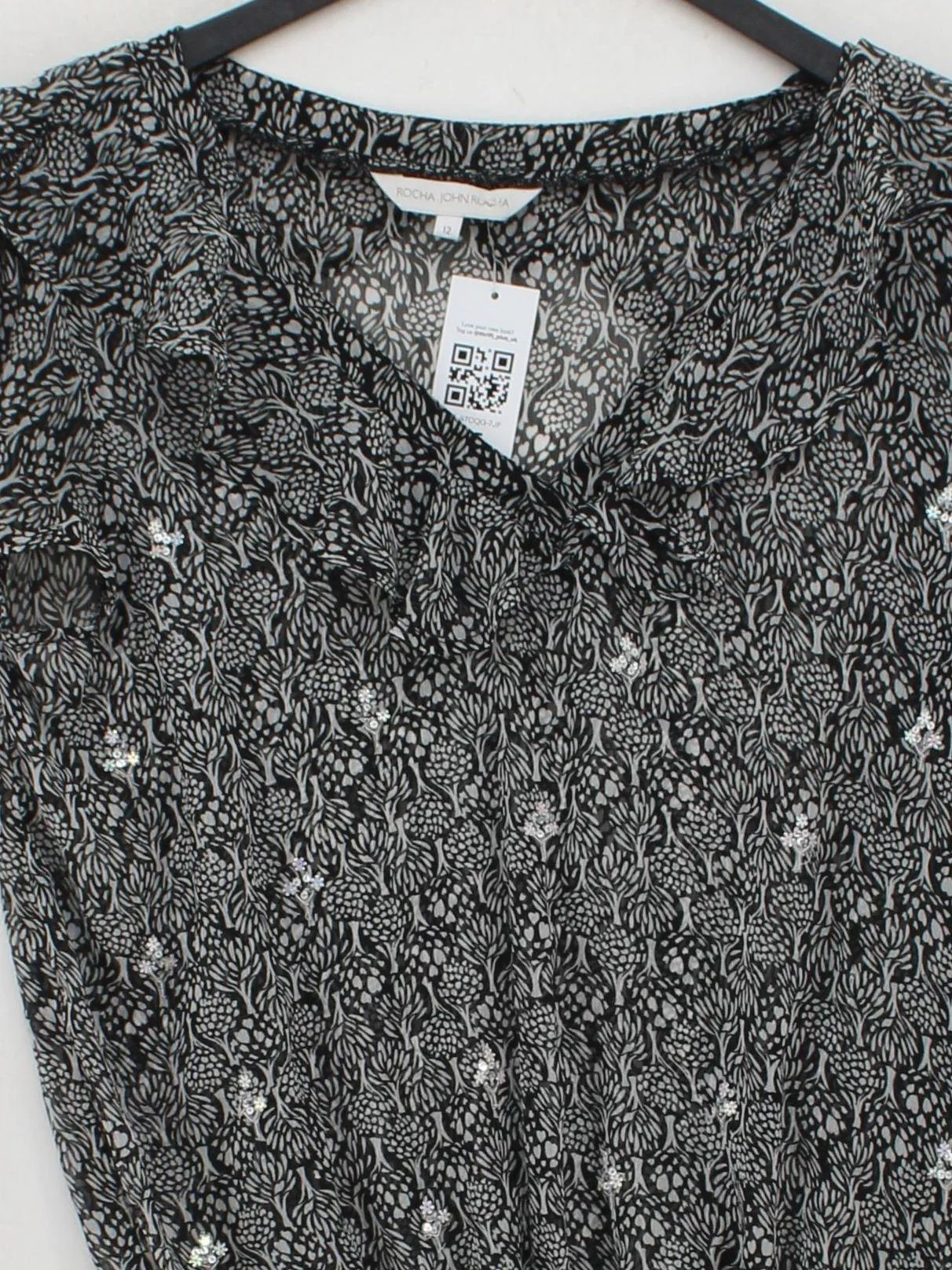 Rocha.John Rocha Women's Top UK 12 Multi 100% Polyester Basic - Image 3