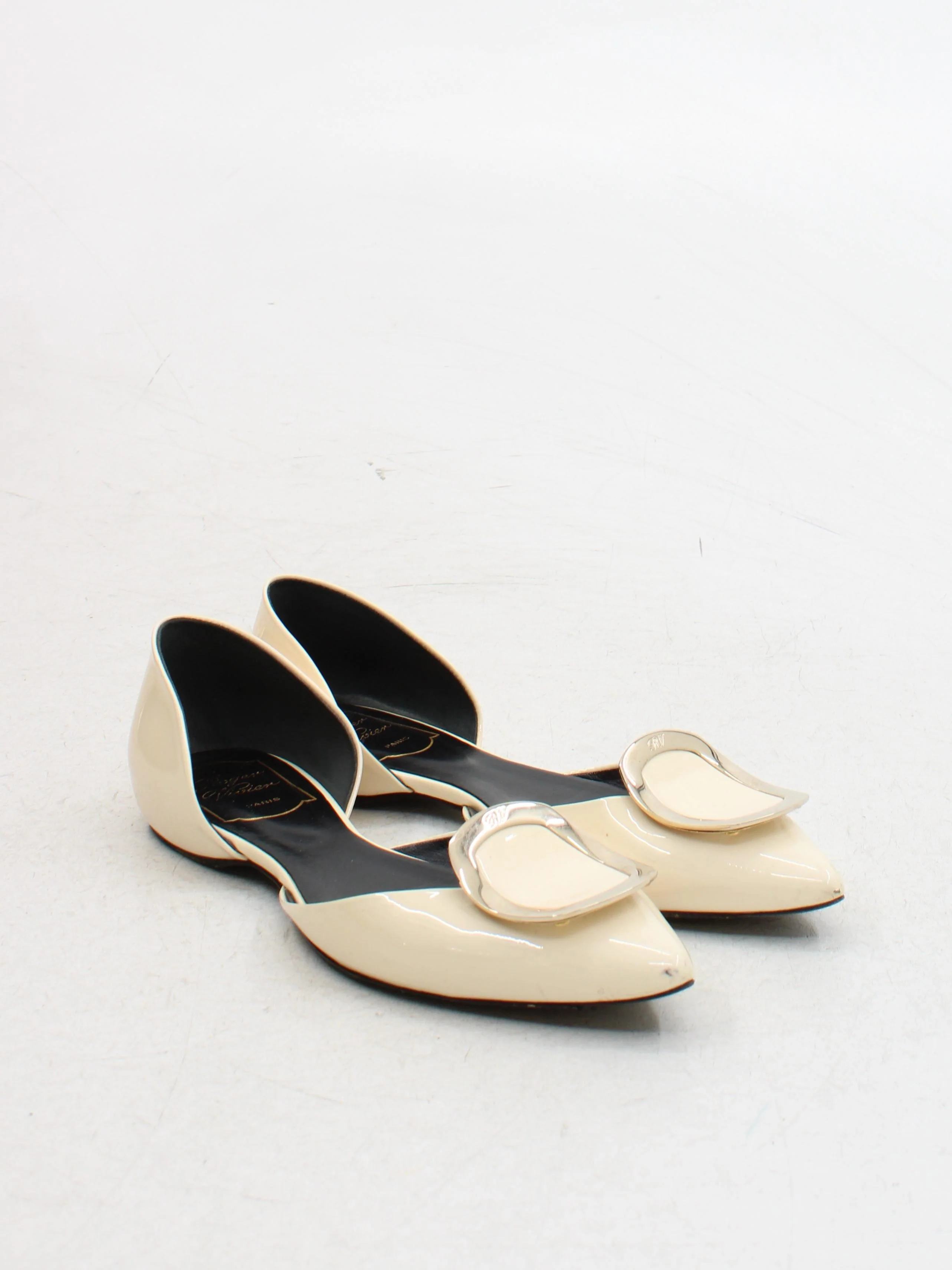 Roger Vivier Women's Flat Shoes UK 3.5 Cream 100% Leather Ballet - Image 4
