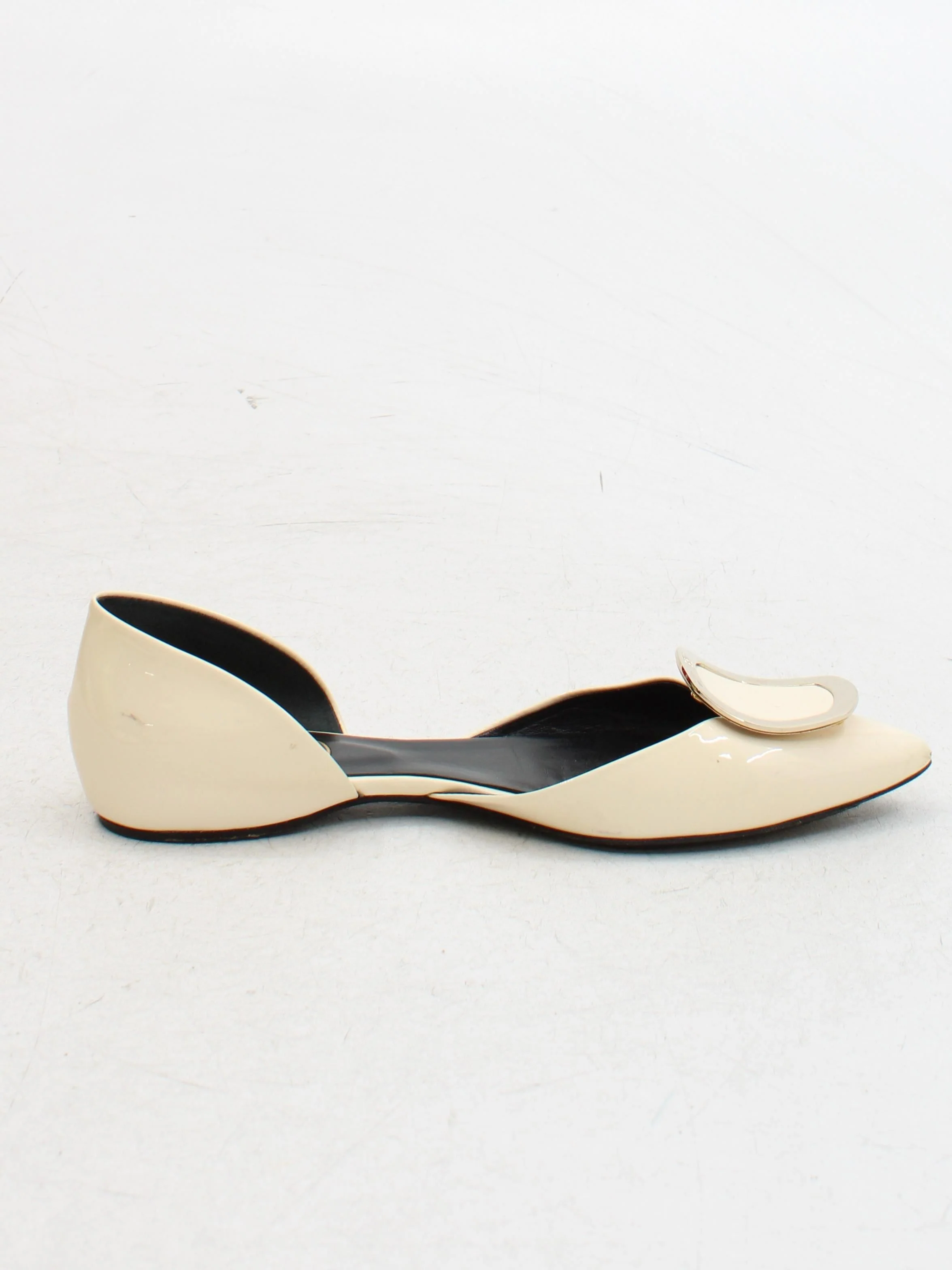 Roger Vivier Women's Flat Shoes UK 3.5 Cream 100% Leather Ballet - Image 5