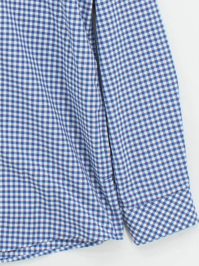 Rohan Men's Shirt M Blue Checkered Polyamide with Polyester Basic - Image 4