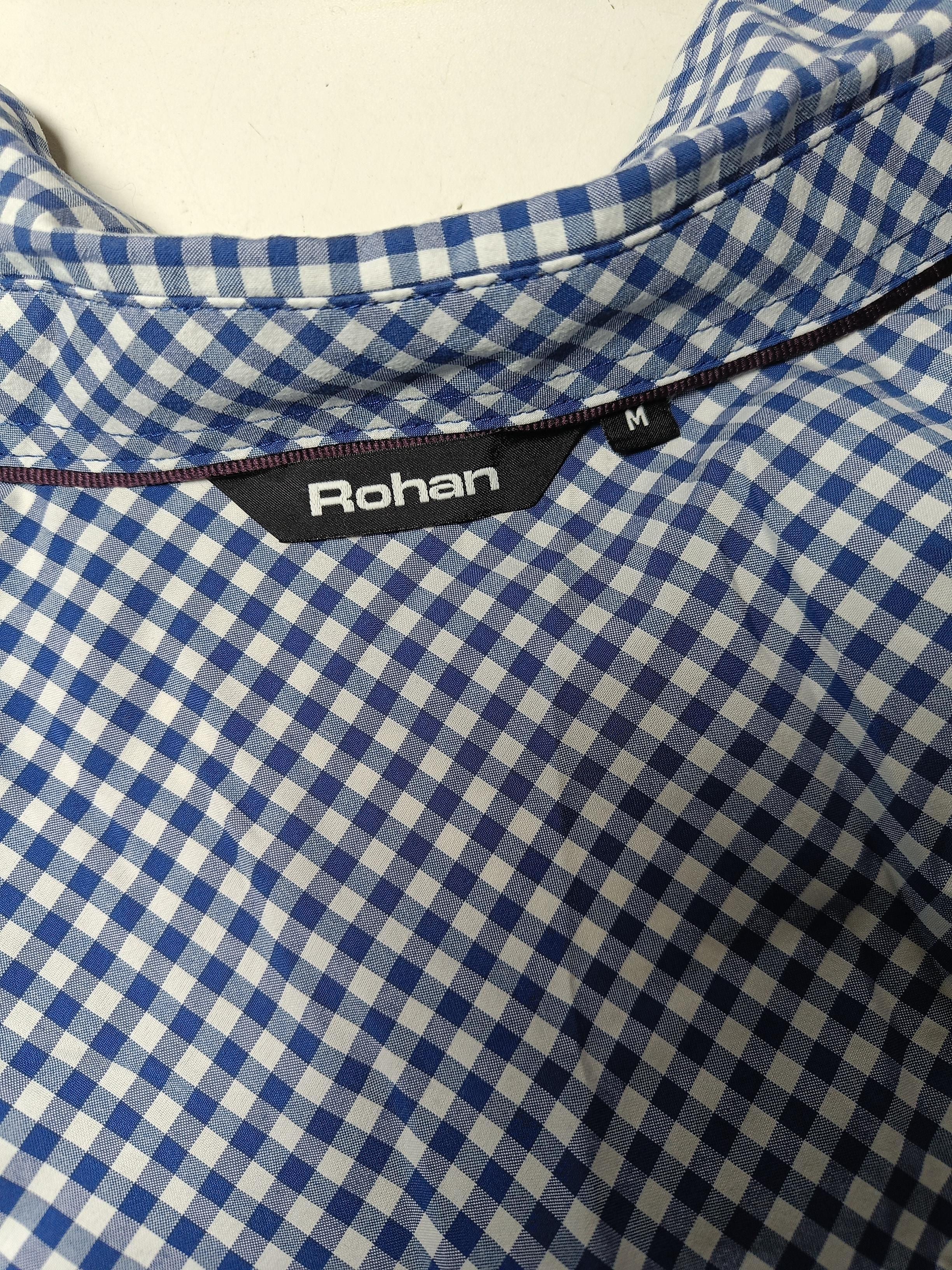 Rohan Men's Shirt M Blue Checkered Polyamide with Polyester Basic - Image 5