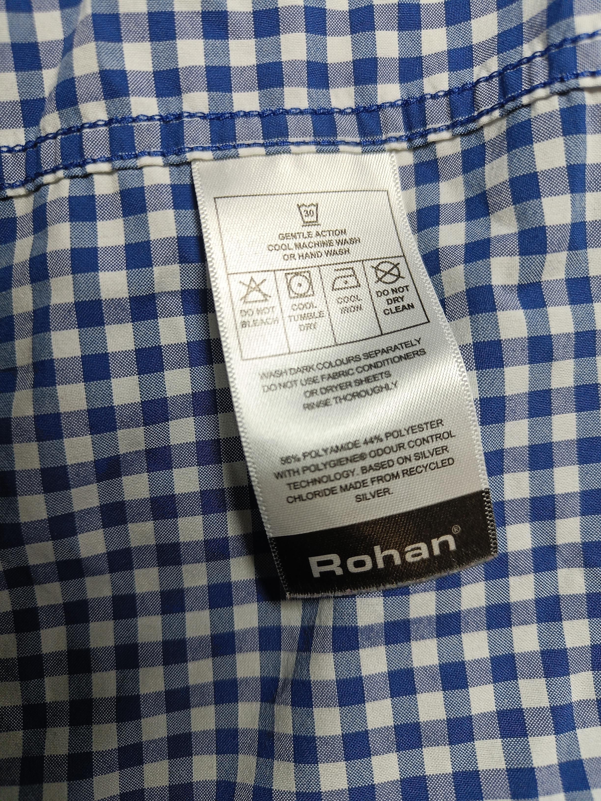 Rohan Men's Shirt M Blue Checkered Polyamide with Polyester Basic - Image 6