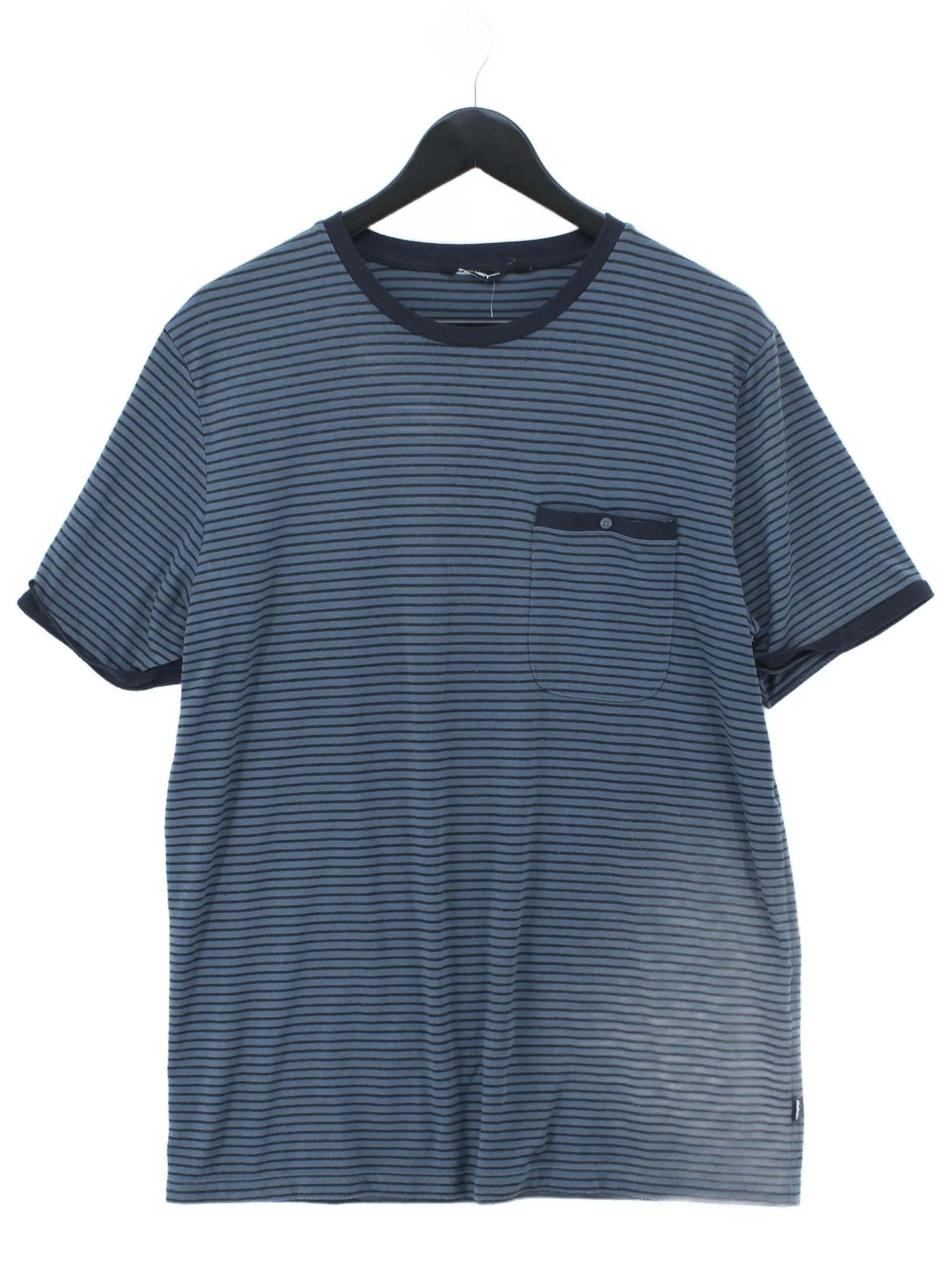 Rohan Men's T-Shirt M Blue Striped Polyester with Elastane Basic