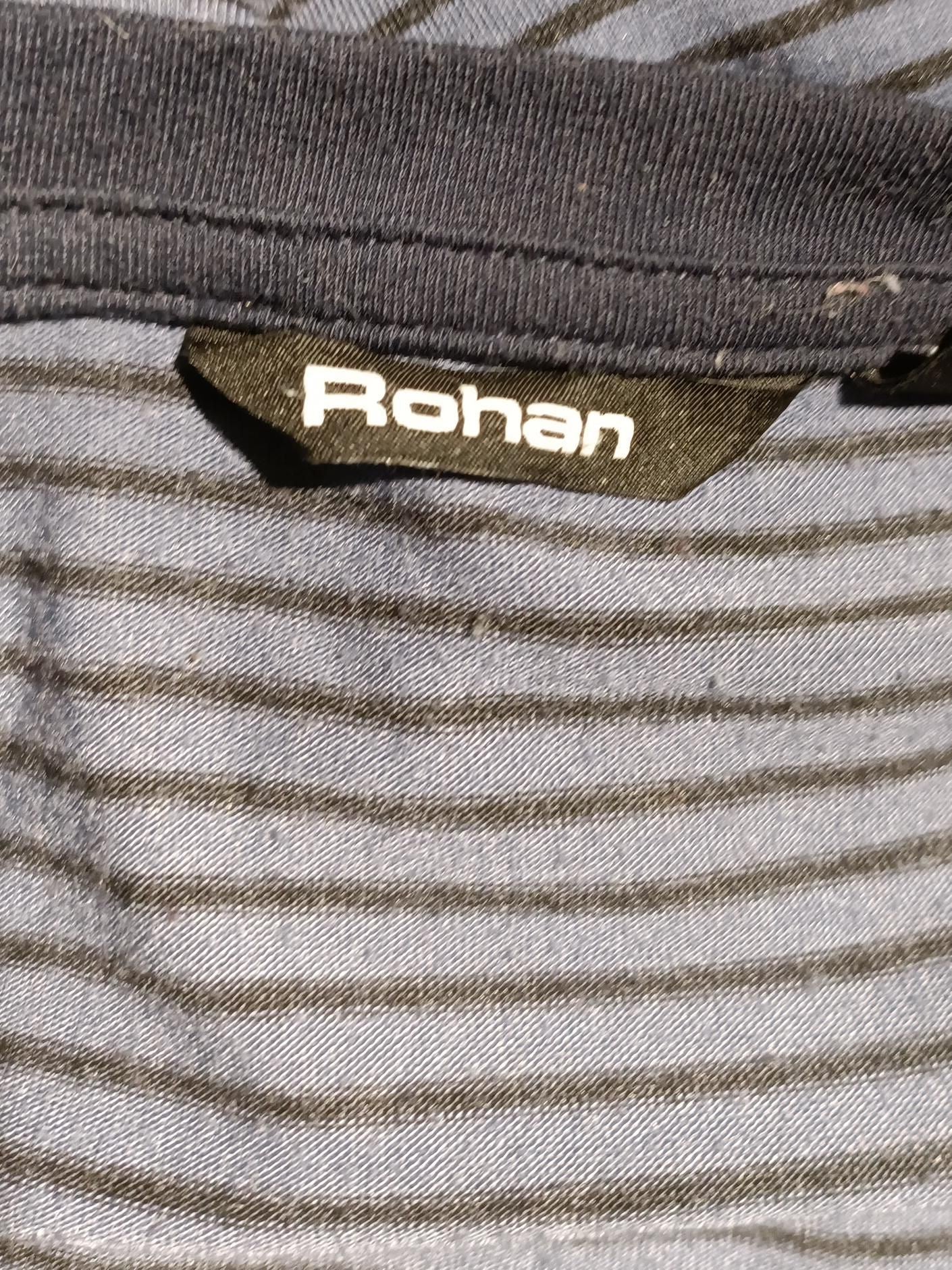 Rohan Men's T-Shirt M Blue Striped Polyester with Elastane Basic - Image 6
