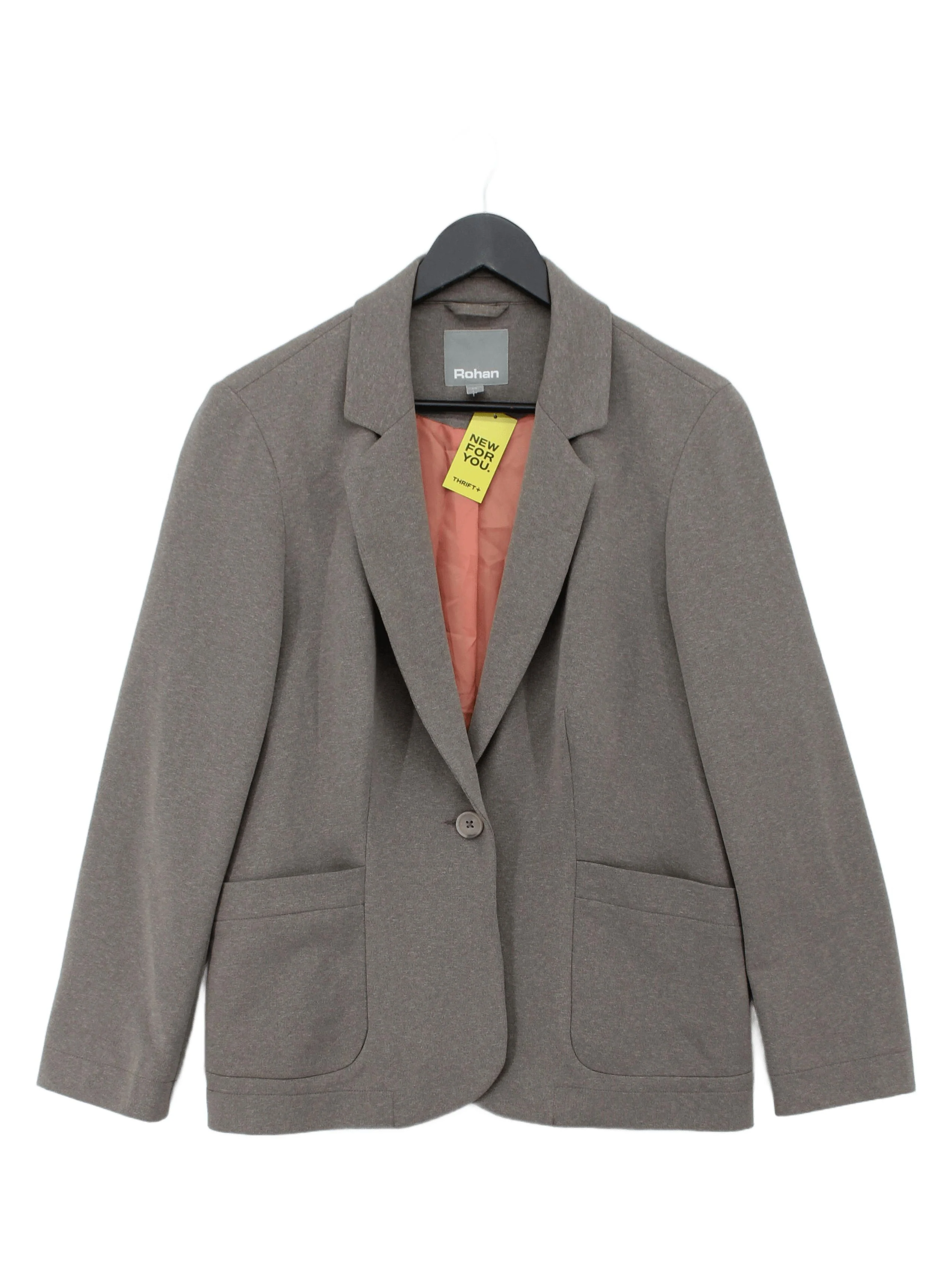 Rohan Women's Blazer UK 14 Brown Polyester with Elastane Overcoat